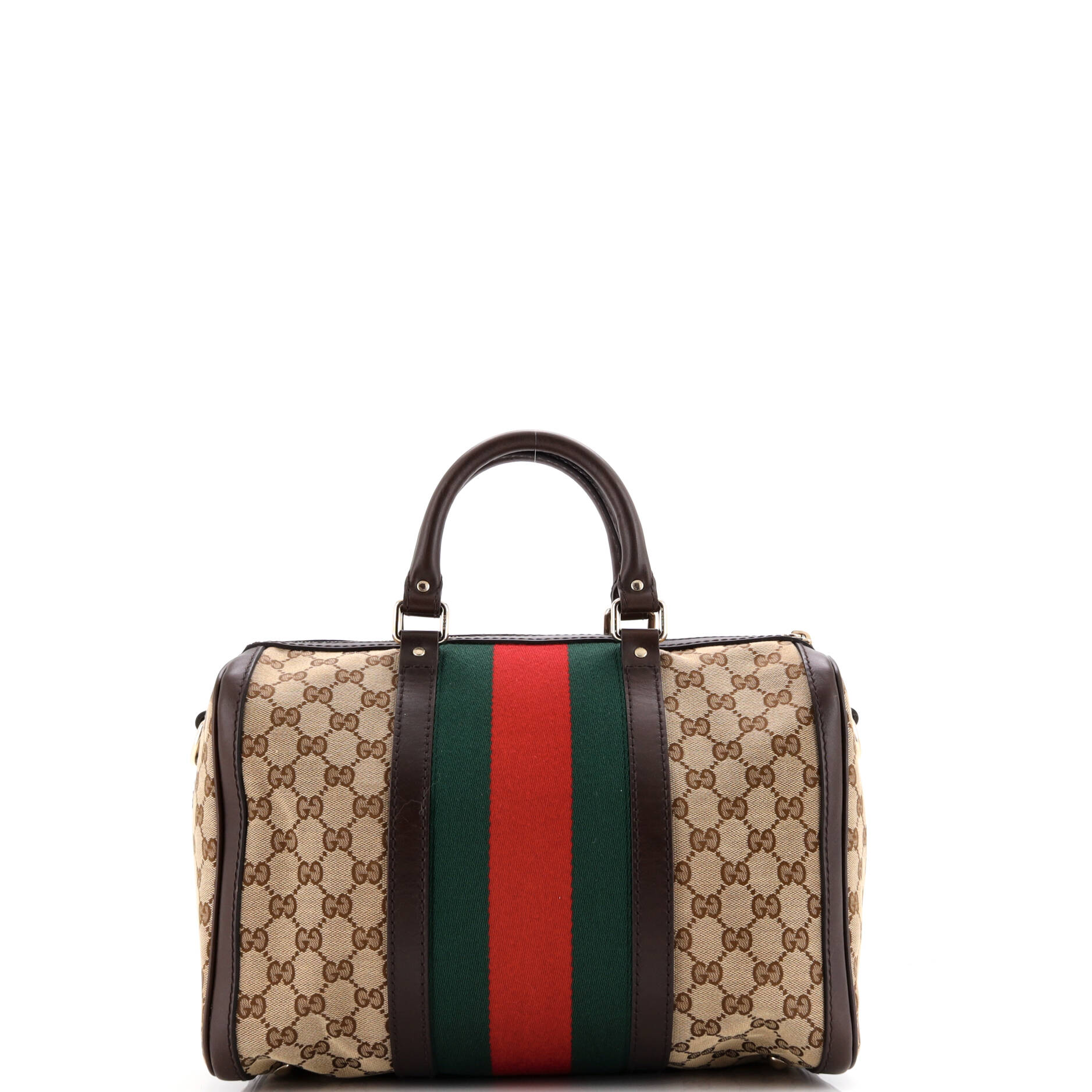 Gucci Vintage Web Boston Bag GG Canvas Medium