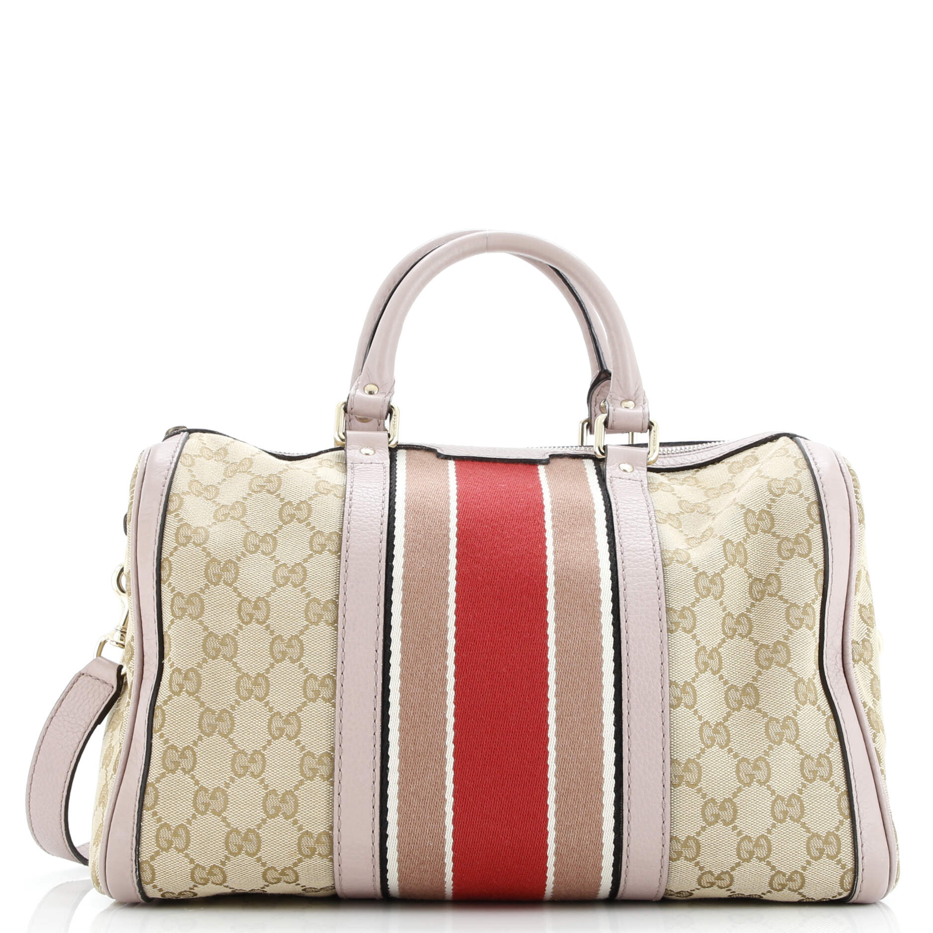 Gucci Vintage Web Boston Bag GG Canvas Medium