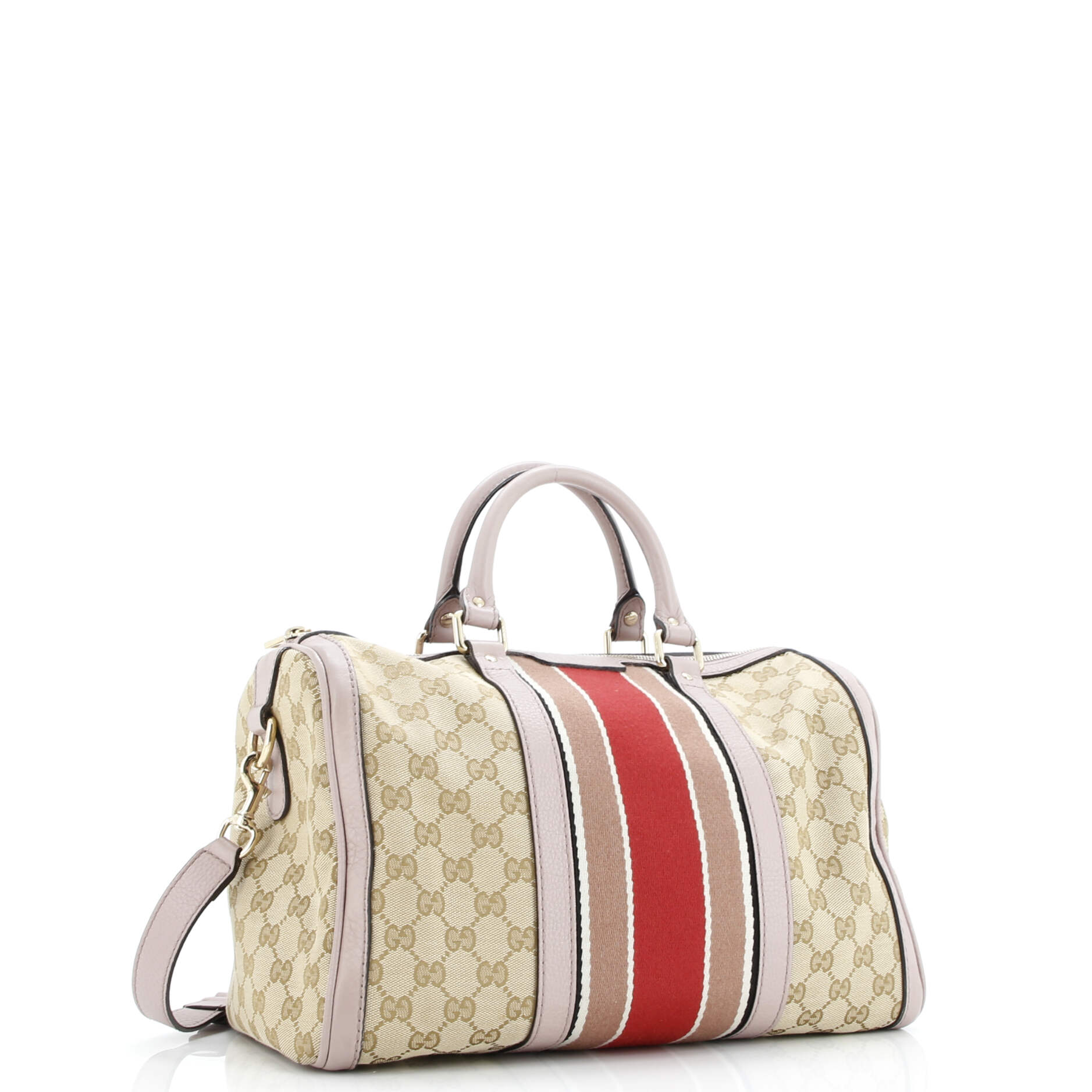 Gucci Vintage Web Boston Bag GG Canvas Medium