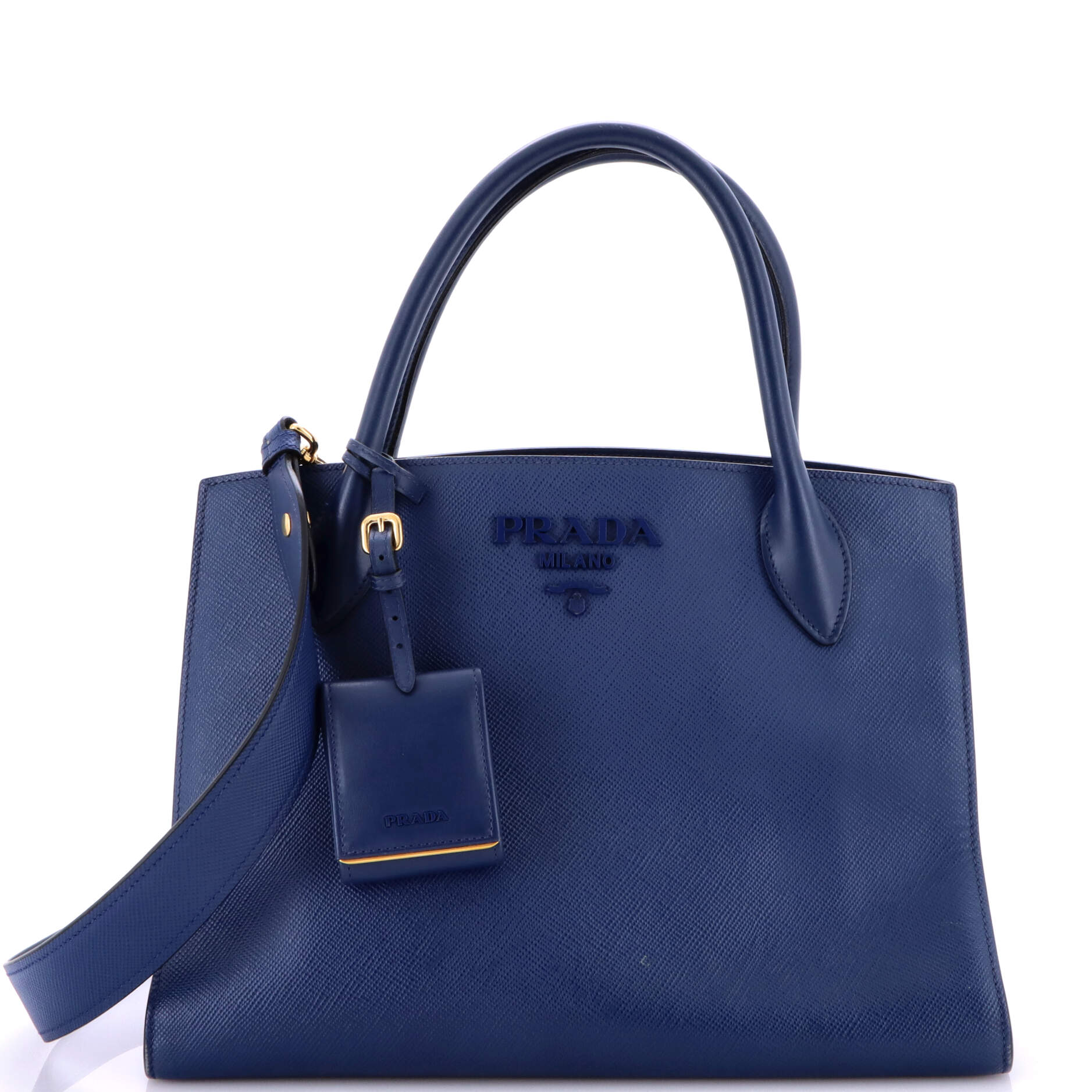Prada Monochrome Tote Saffiano with City Calf Medium