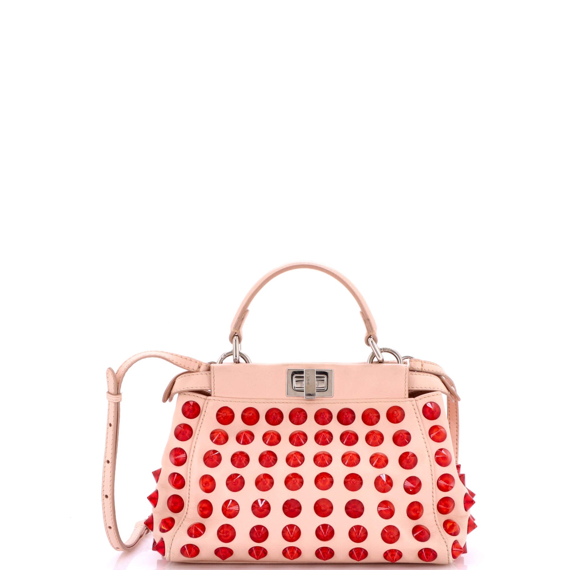 Fendi Peekaboo Bag Studded Leather Mini
