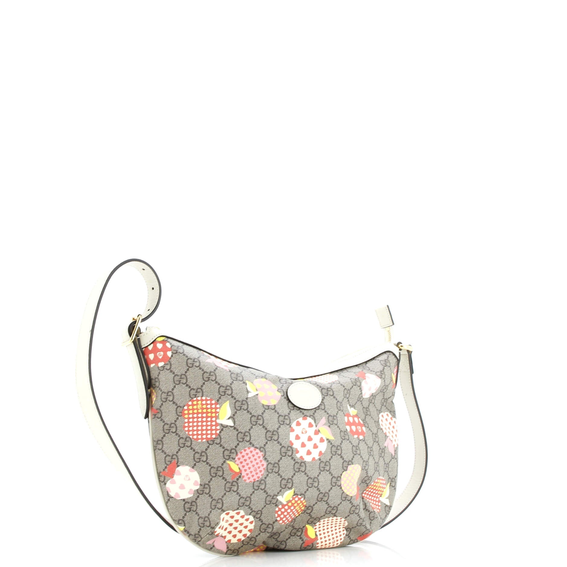 Gucci Ophidia Half Moon Hobo Printed GG Coated Canvas Small