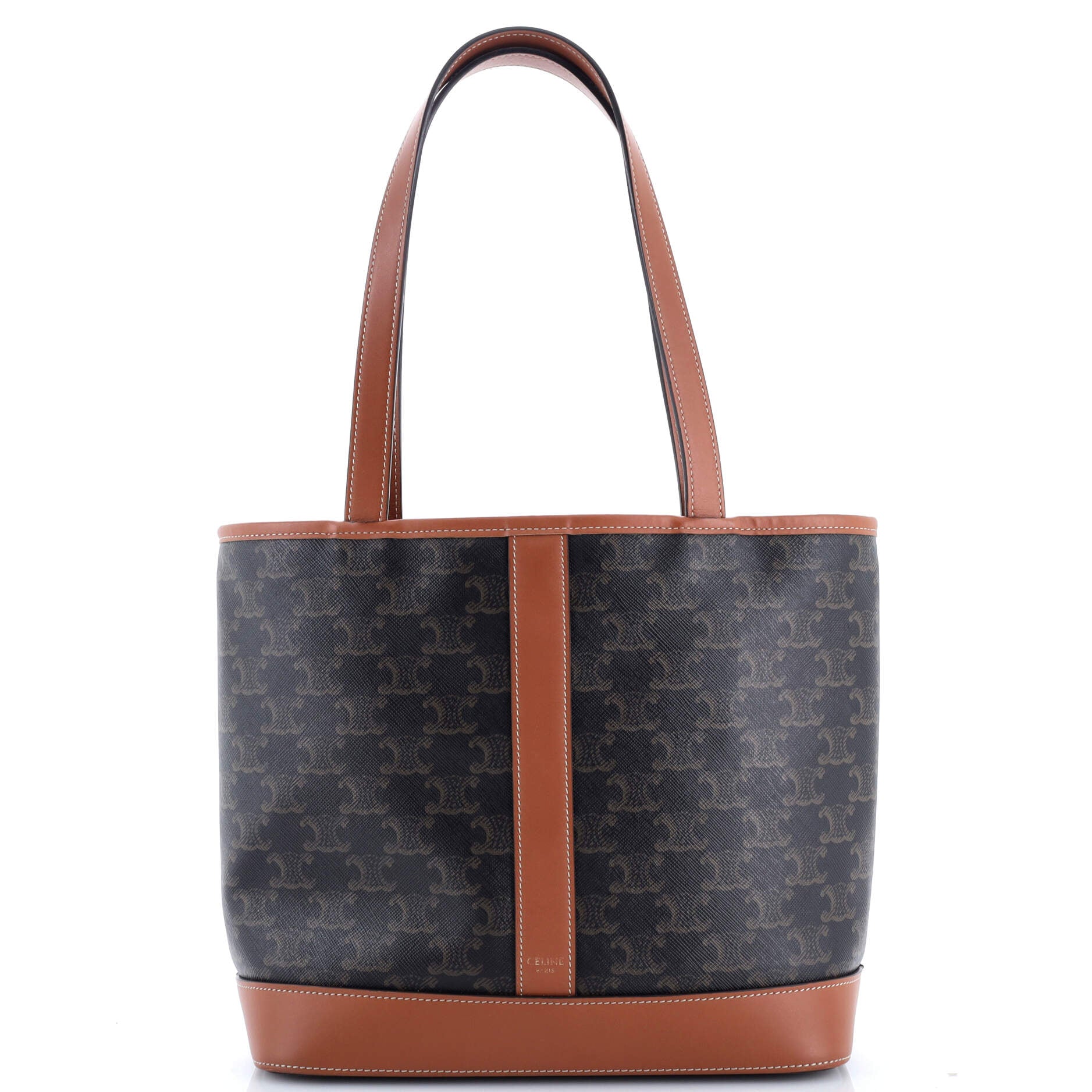 Celine Cabas Tote Triomphe Coated Canvas Small