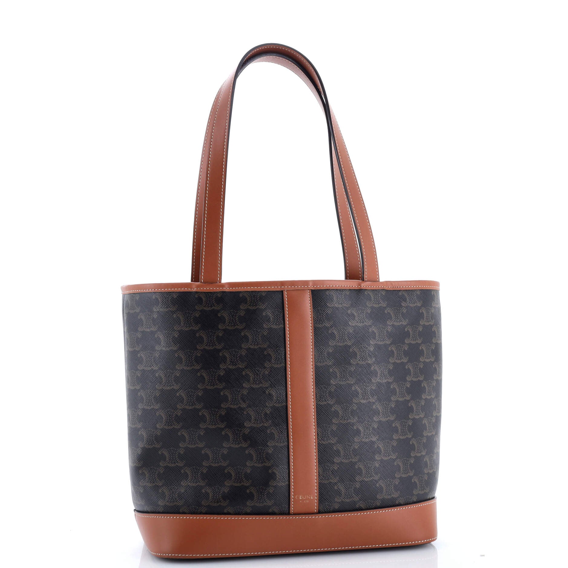 Celine Cabas Tote Triomphe Coated Canvas Small
