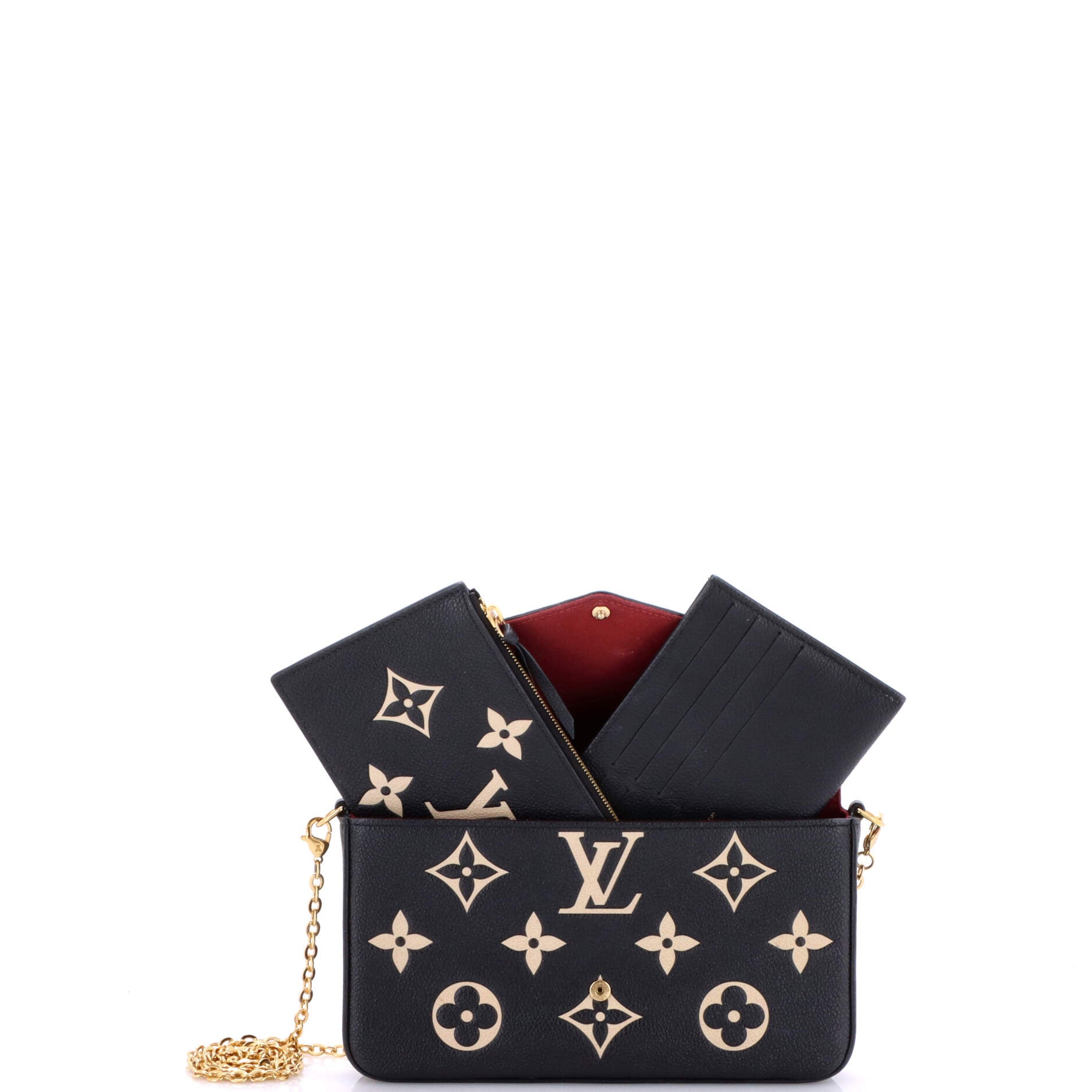 Louis Vuitton Felicie Pochette Bicolor Monogram Empreinte Giant