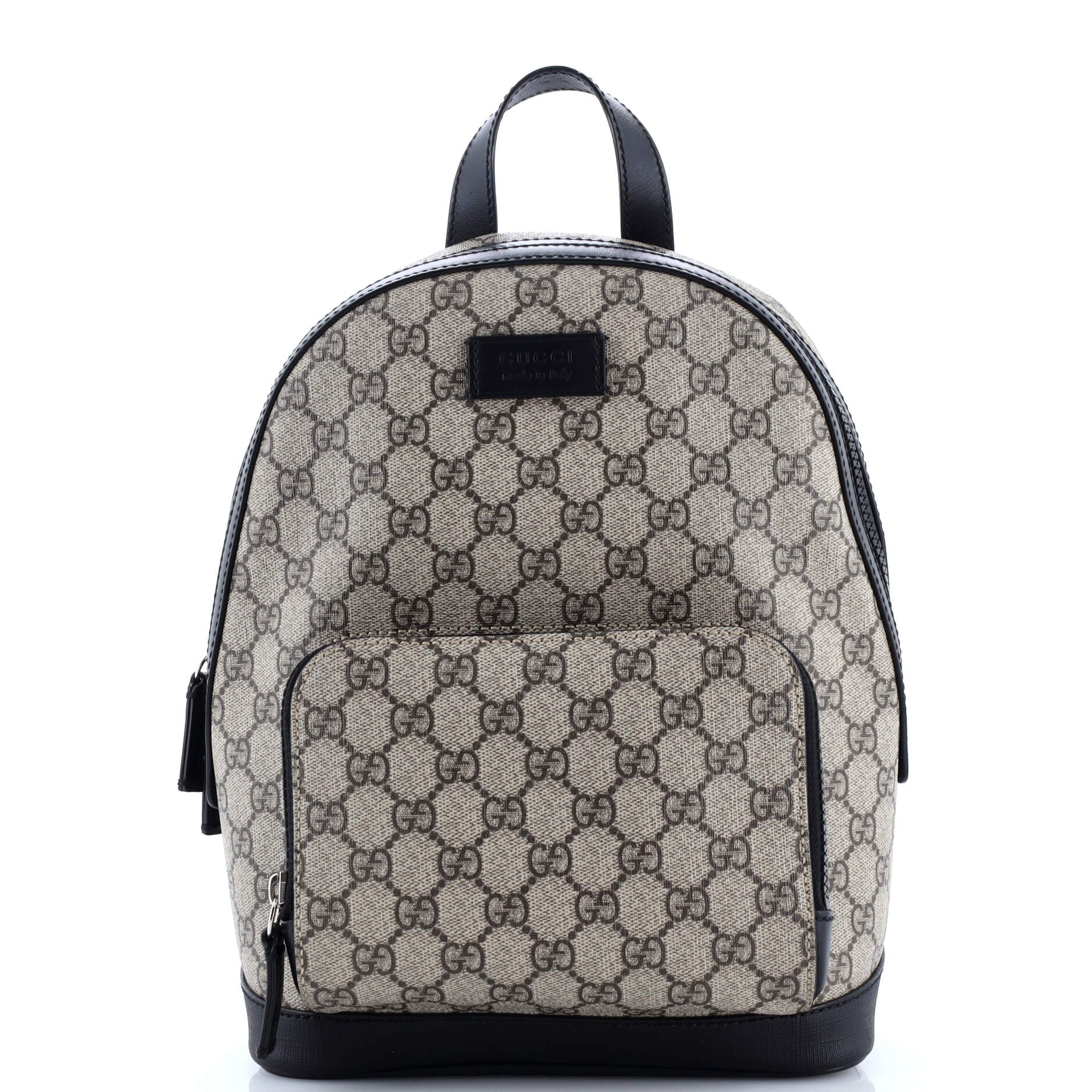 Gucci Zip Pocket Backpack GG Coated Canvas Small