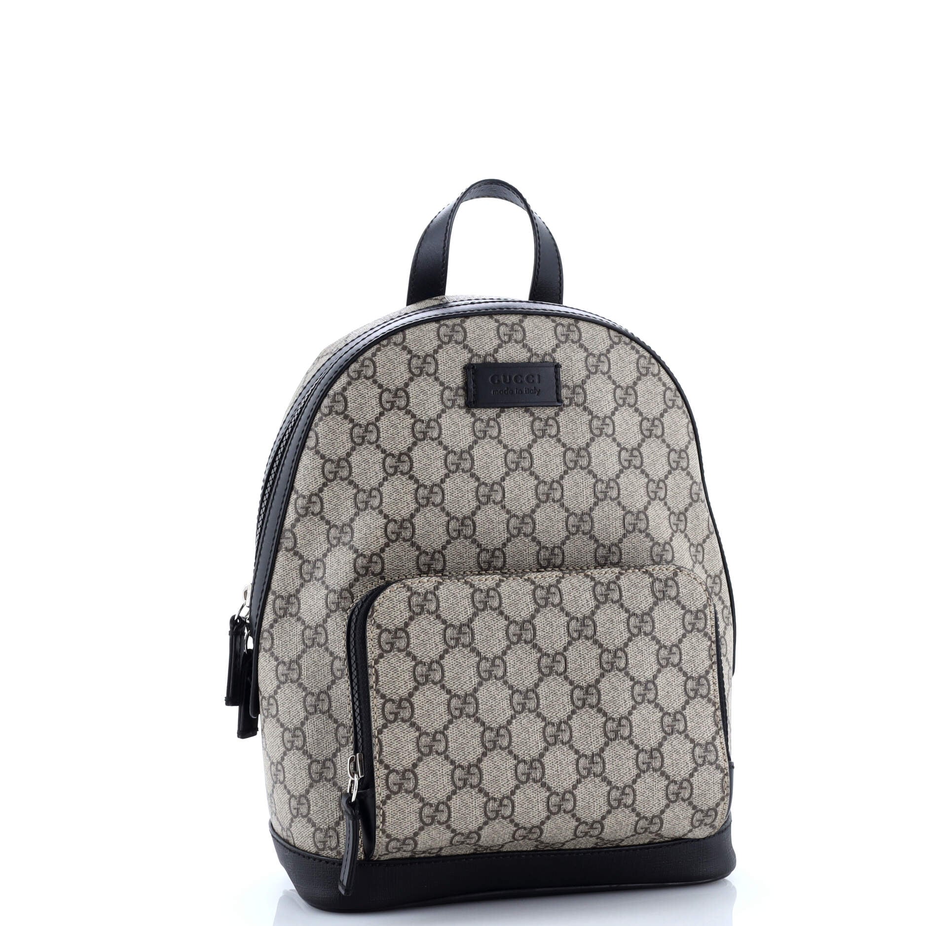 Gucci Zip Pocket Backpack GG Coated Canvas Small