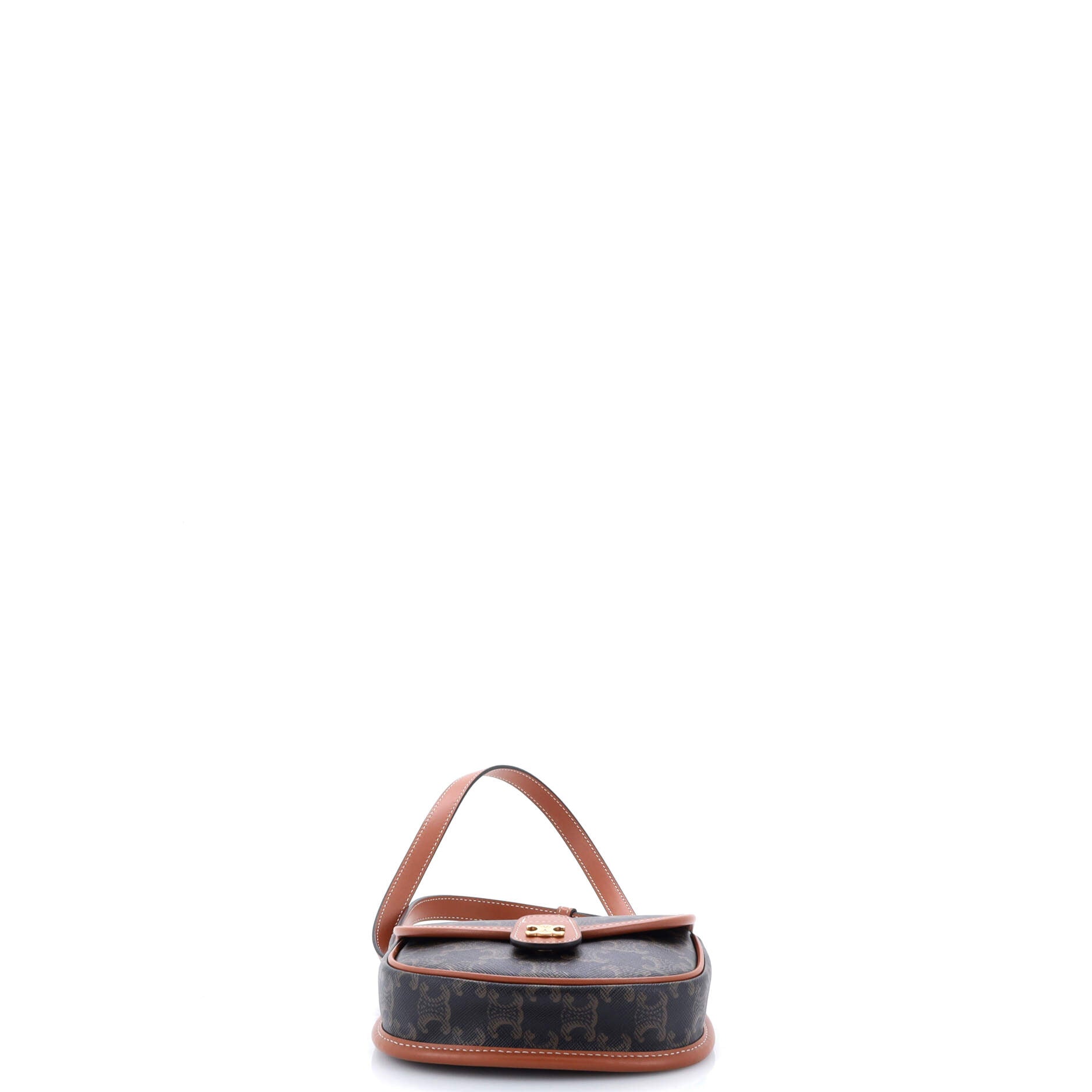 Celine Besace Flap Bag Triomphe Coated Canvas Mini