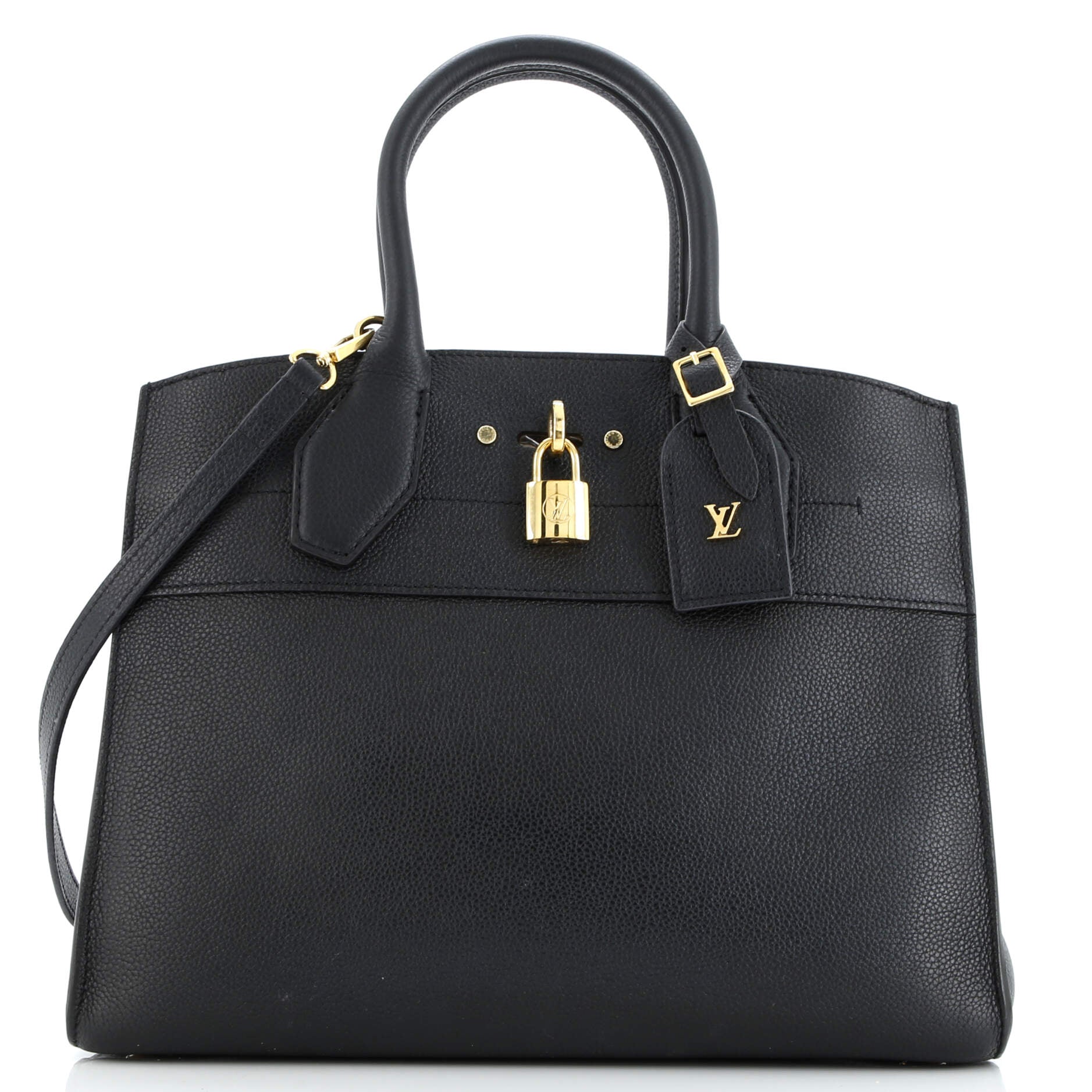 Louis Vuitton City Steamer Handbag Leather MM