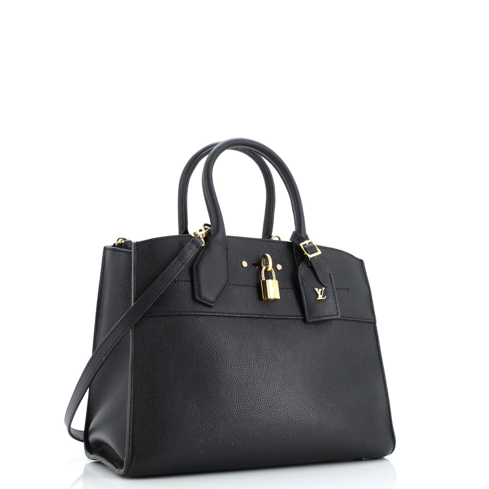 Louis Vuitton City Steamer Handbag Leather MM