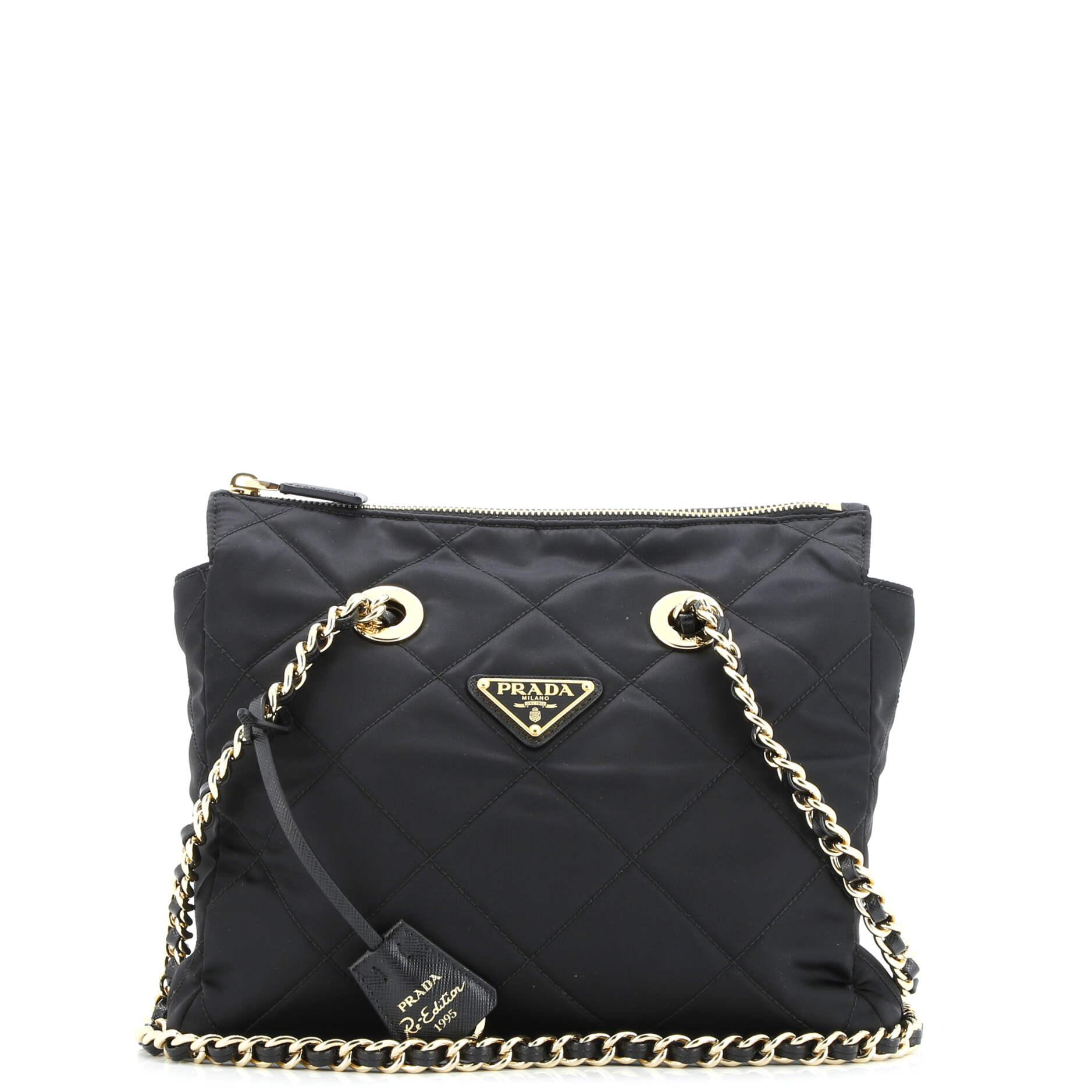 Prada Re-Edition 1995 Chain Tote Quilted Re-Nylon Small