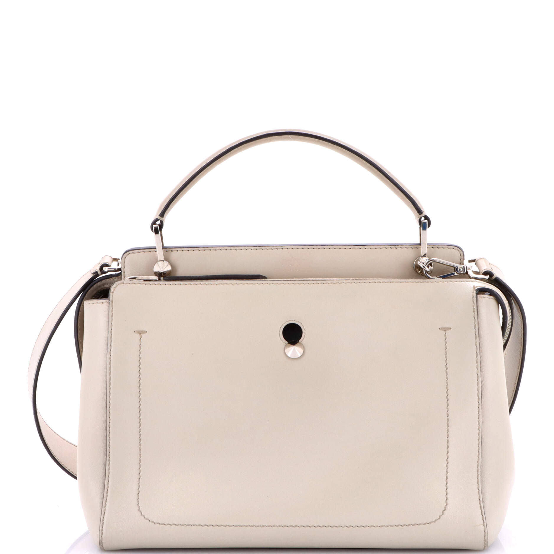 Fendi DotCom Convertible Satchel Leather Medium
