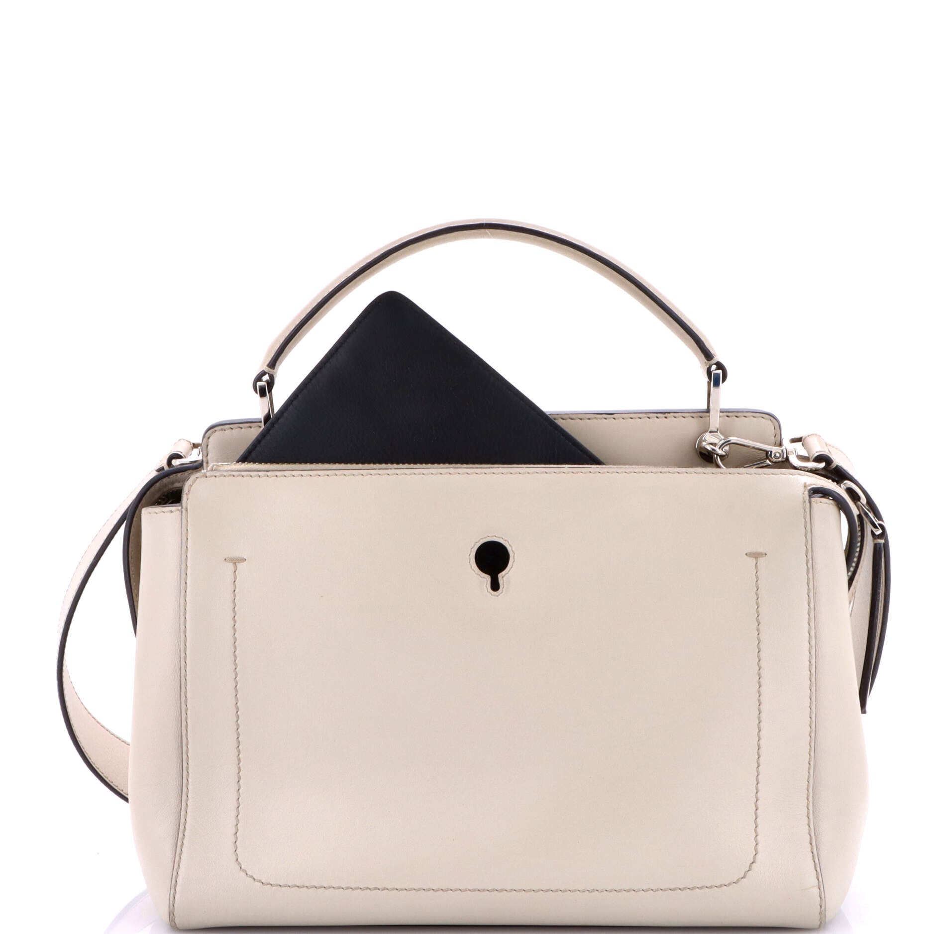 Fendi DotCom Convertible Satchel Leather Medium