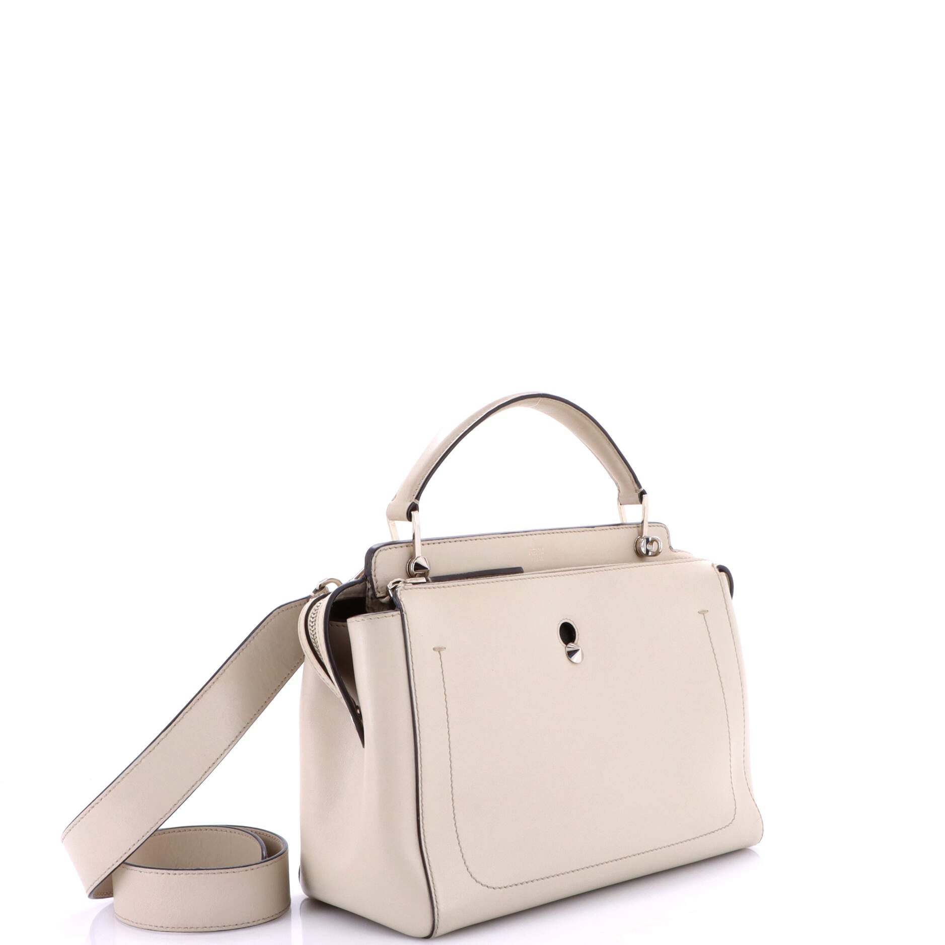 Fendi DotCom Convertible Satchel Leather Medium