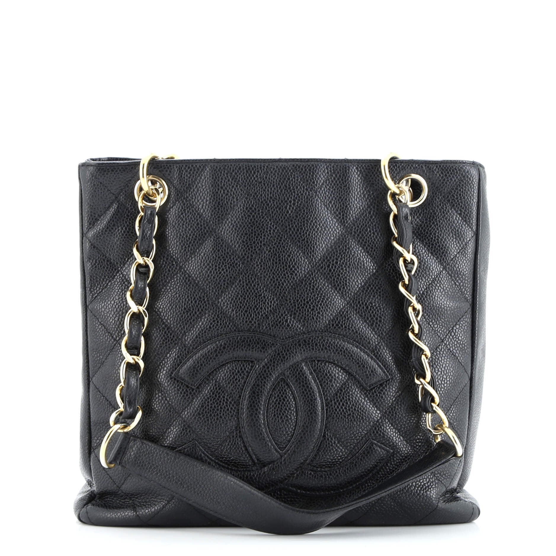 Chanel Petite Shopping Tote Quilted Caviar