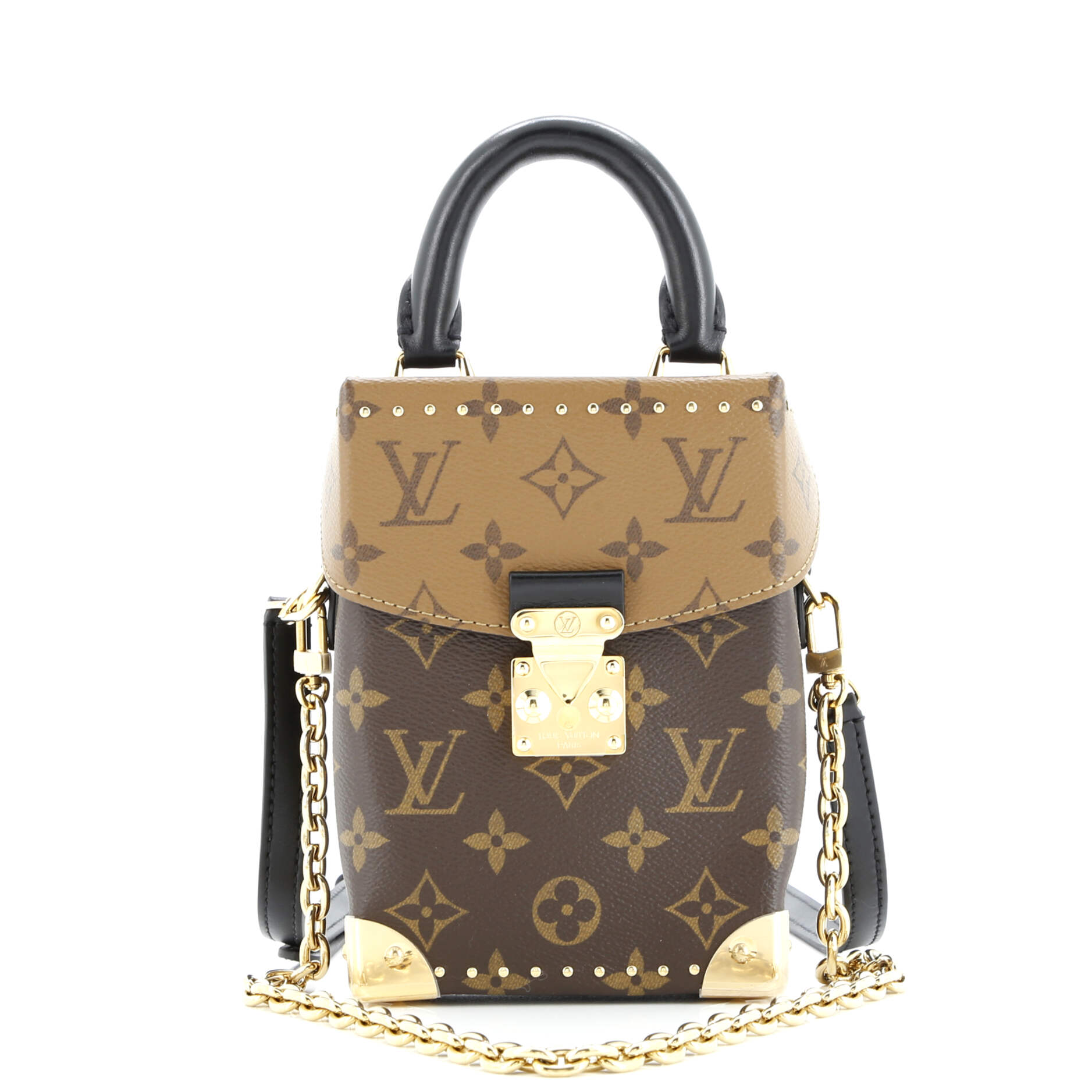 Louis Vuitton Camera Box NM Handbag Studded Reverse Monogram Canvas