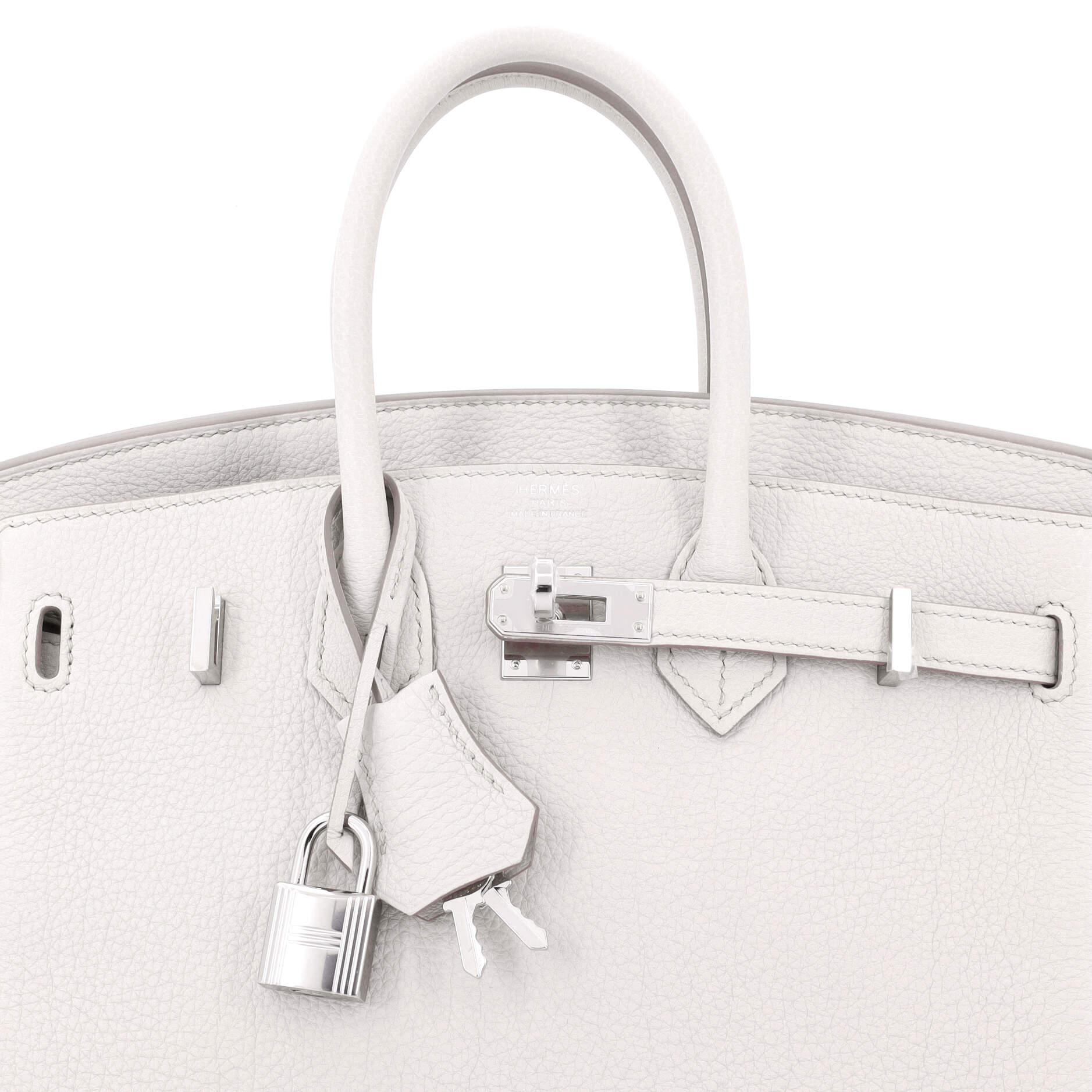 Hermes Birkin Handbag Light Togo with Palladium Hardware 25