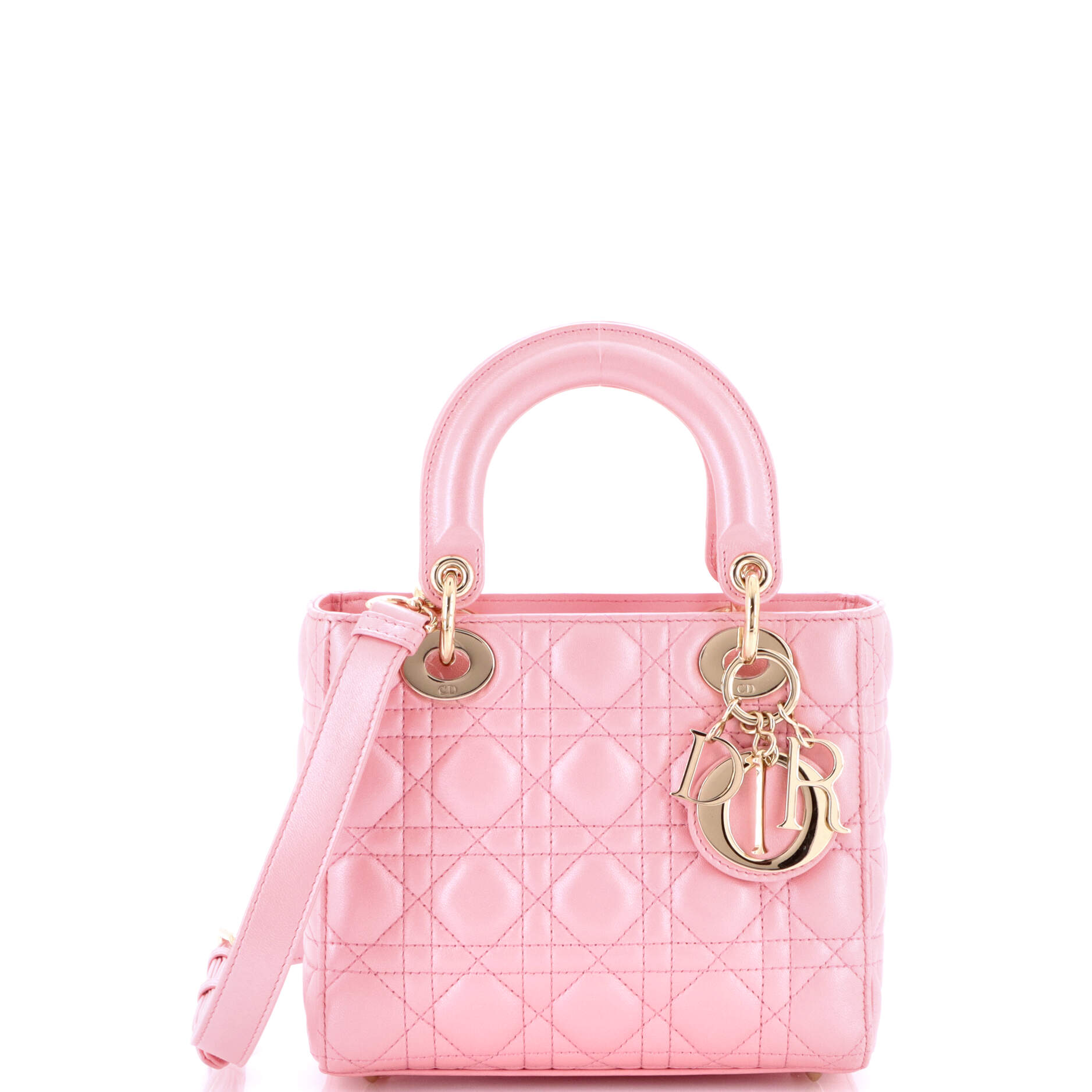 Christian Dior Lady Dior Bag Iridescent Cannage Quilt Lambskin Medium
