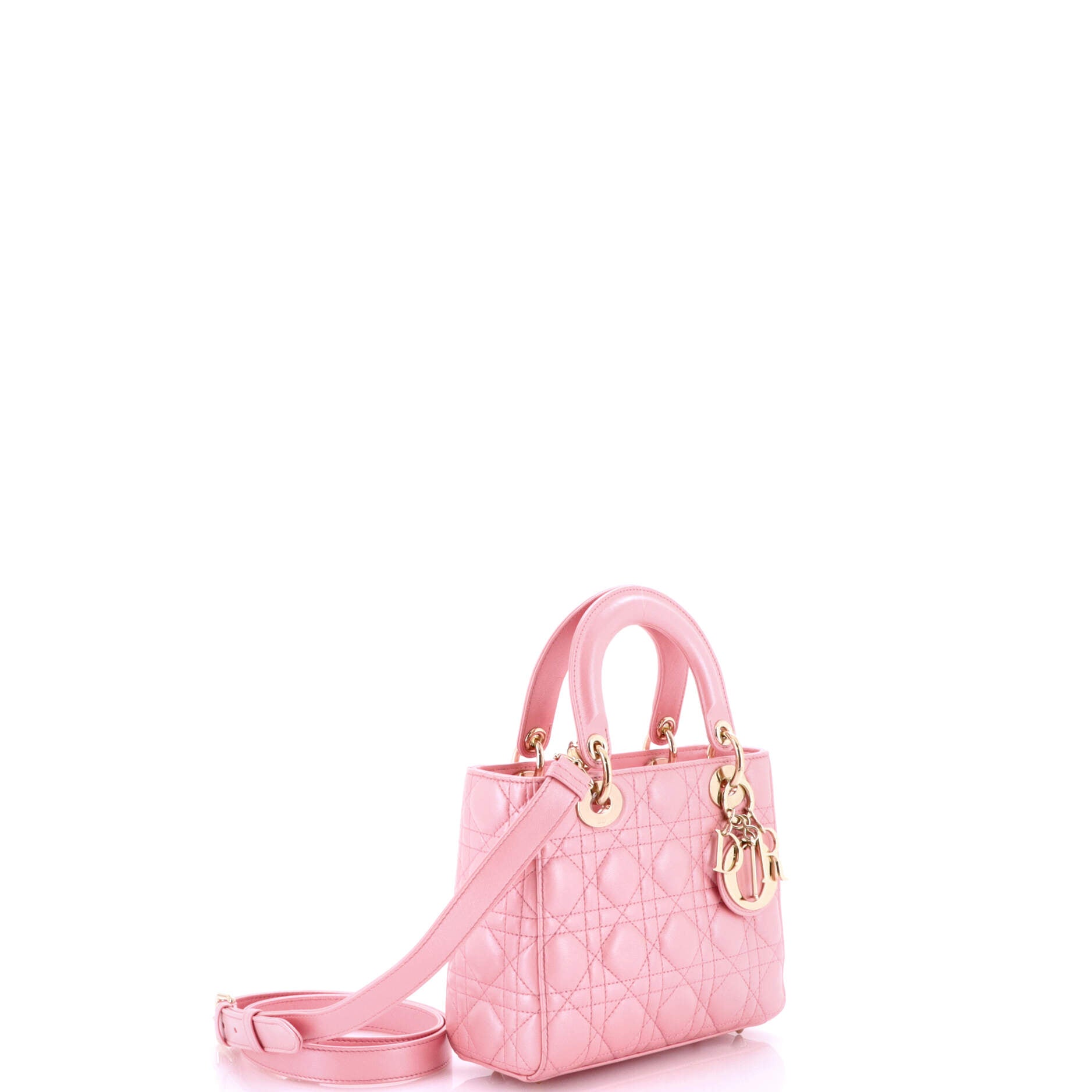 Christian Dior Lady Dior Bag Iridescent Cannage Quilt Lambskin Medium