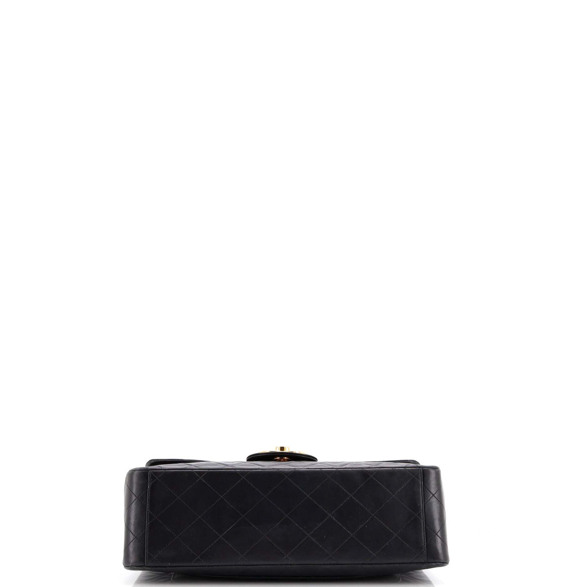 Chanel Vintage Classic Single Flap Bag Quilted Lambskin Maxi