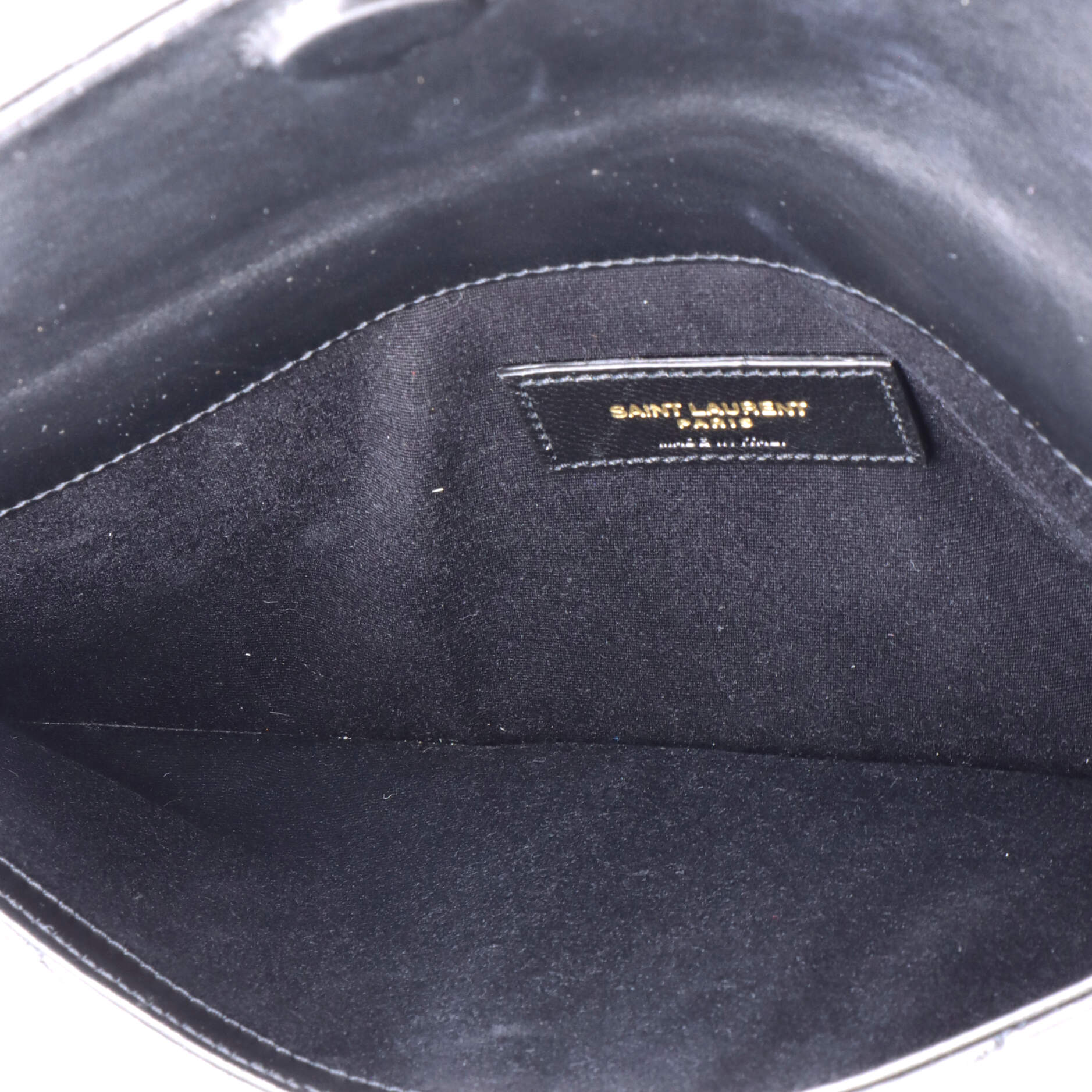 Saint Laurent Uptown Pouch Chevron Leather