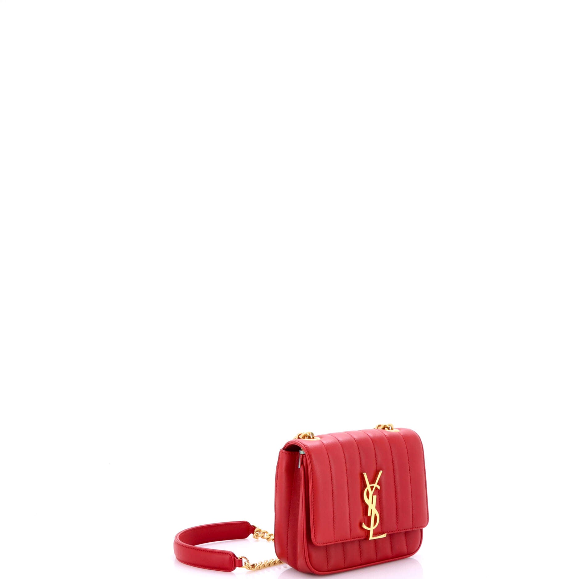 Saint Laurent Vicky Crossbody Bag Vertical Quilted Leather Small