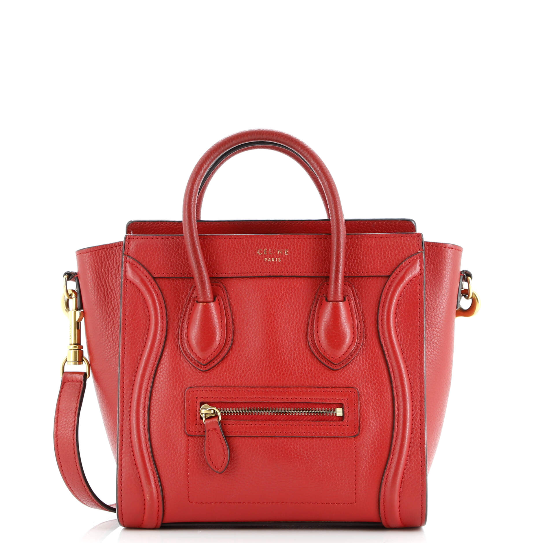 Celine Luggage Bag Grainy Leather Nano