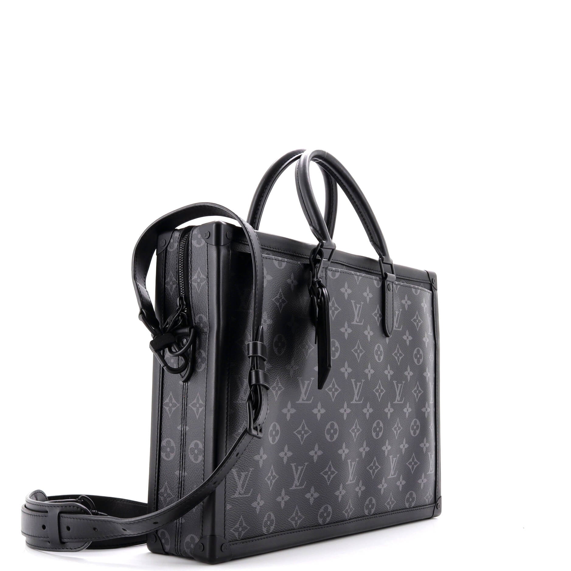 Louis Vuitton Soft Trunk Briefcase Monogram Eclipse Canvas
