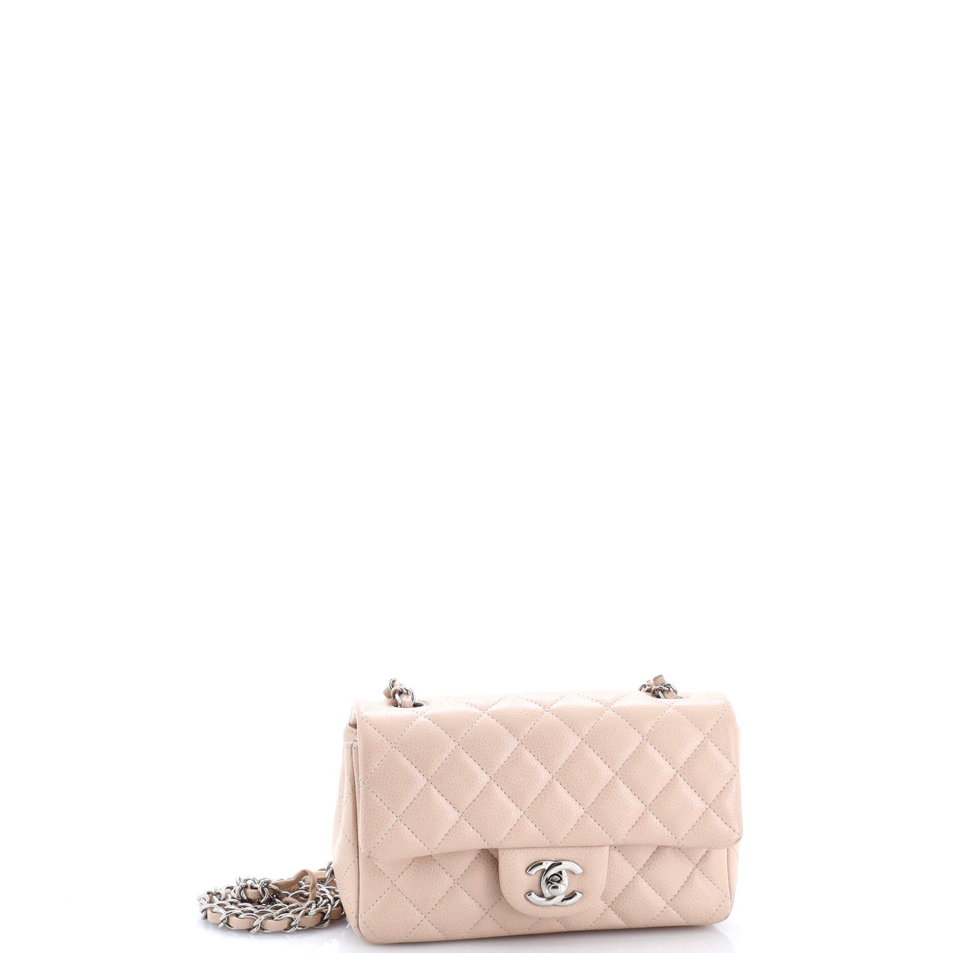 Chanel Classic Single Flap Bag Quilted Caviar Mini