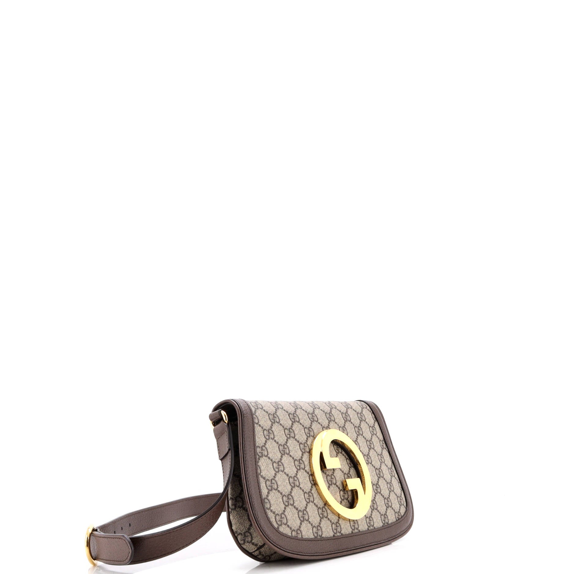 Gucci Blondie NM Chain Flap Bag GG Coated Canvas Small
