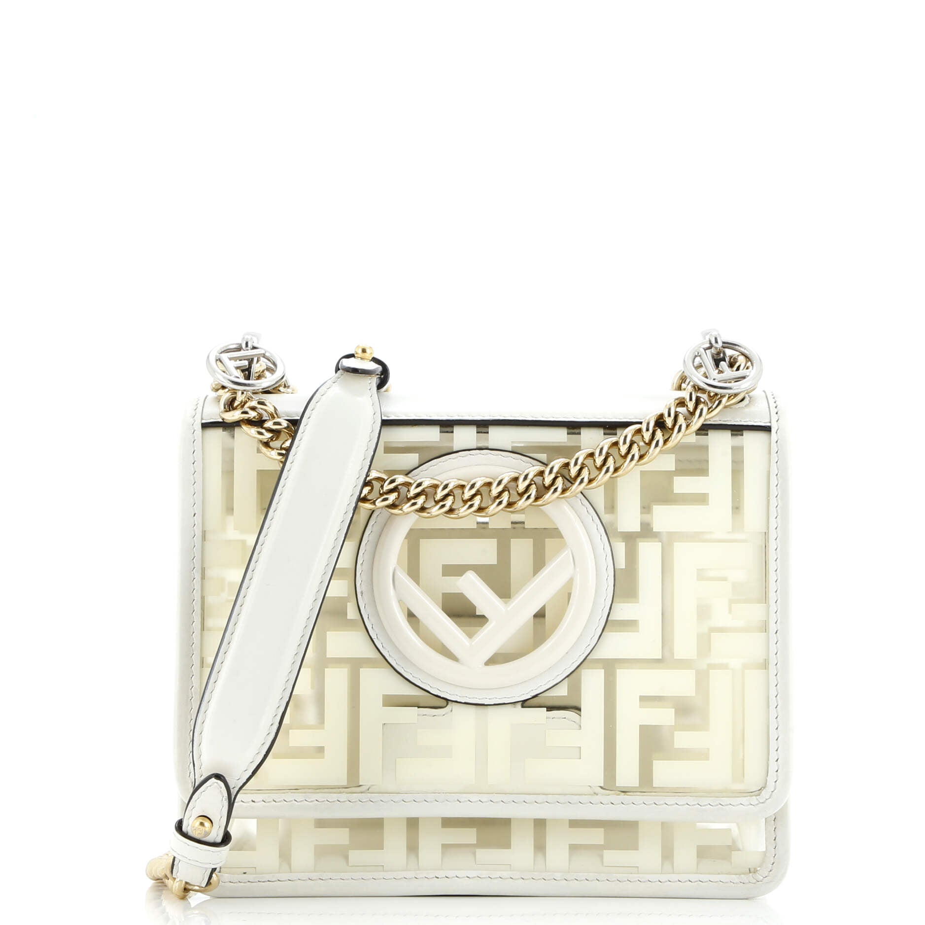 Fendi Kan I F Shoulder Bag Zucca PU Small