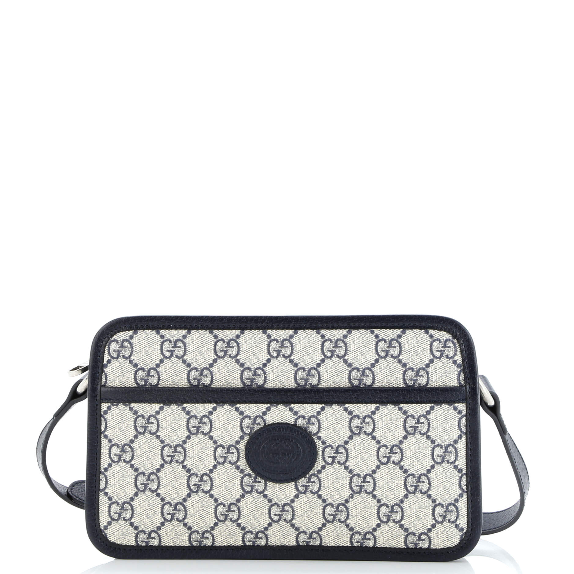 Gucci Interlocking G Patch Camera Bag GG Coated Canvas Mini