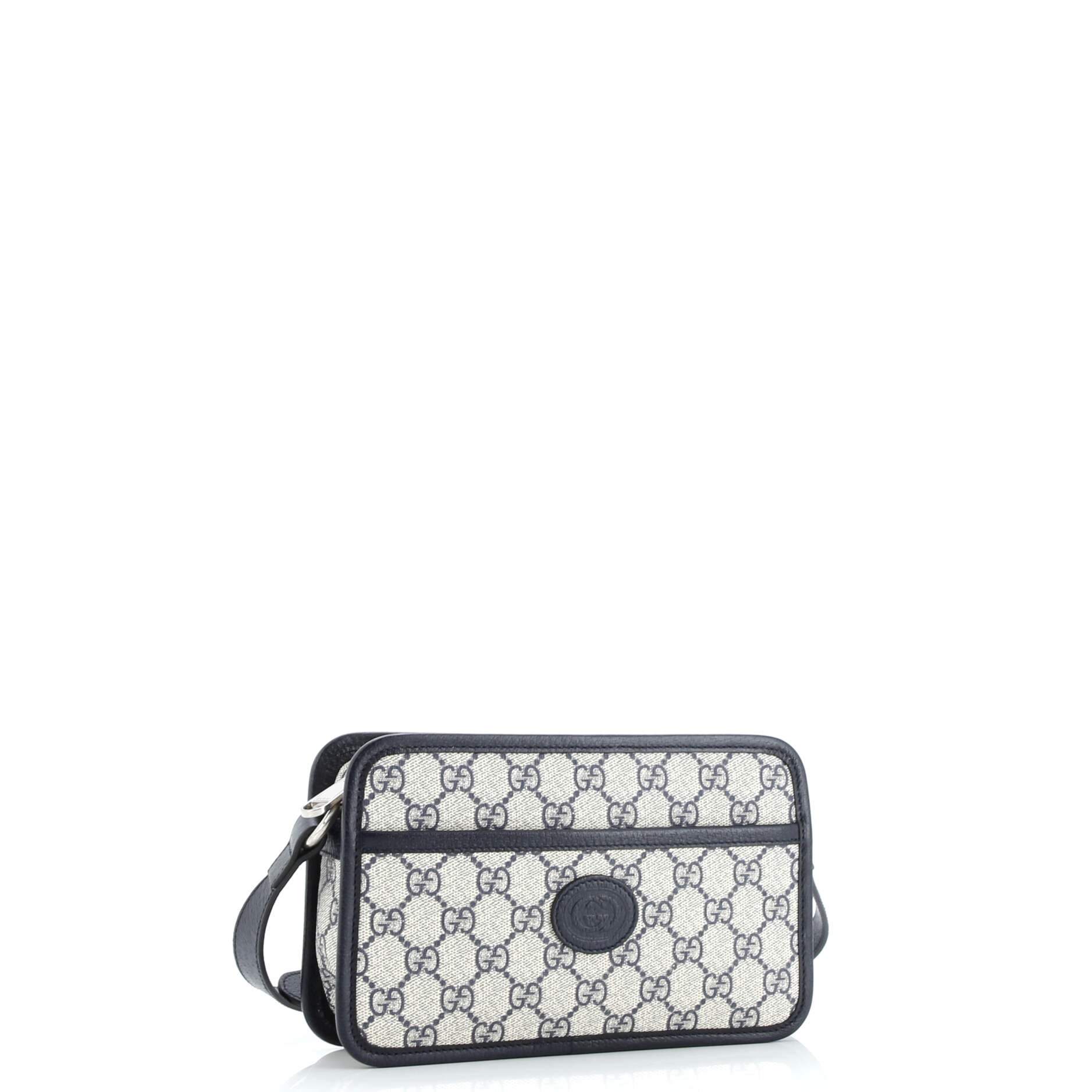 Gucci Interlocking G Patch Camera Bag GG Coated Canvas Mini