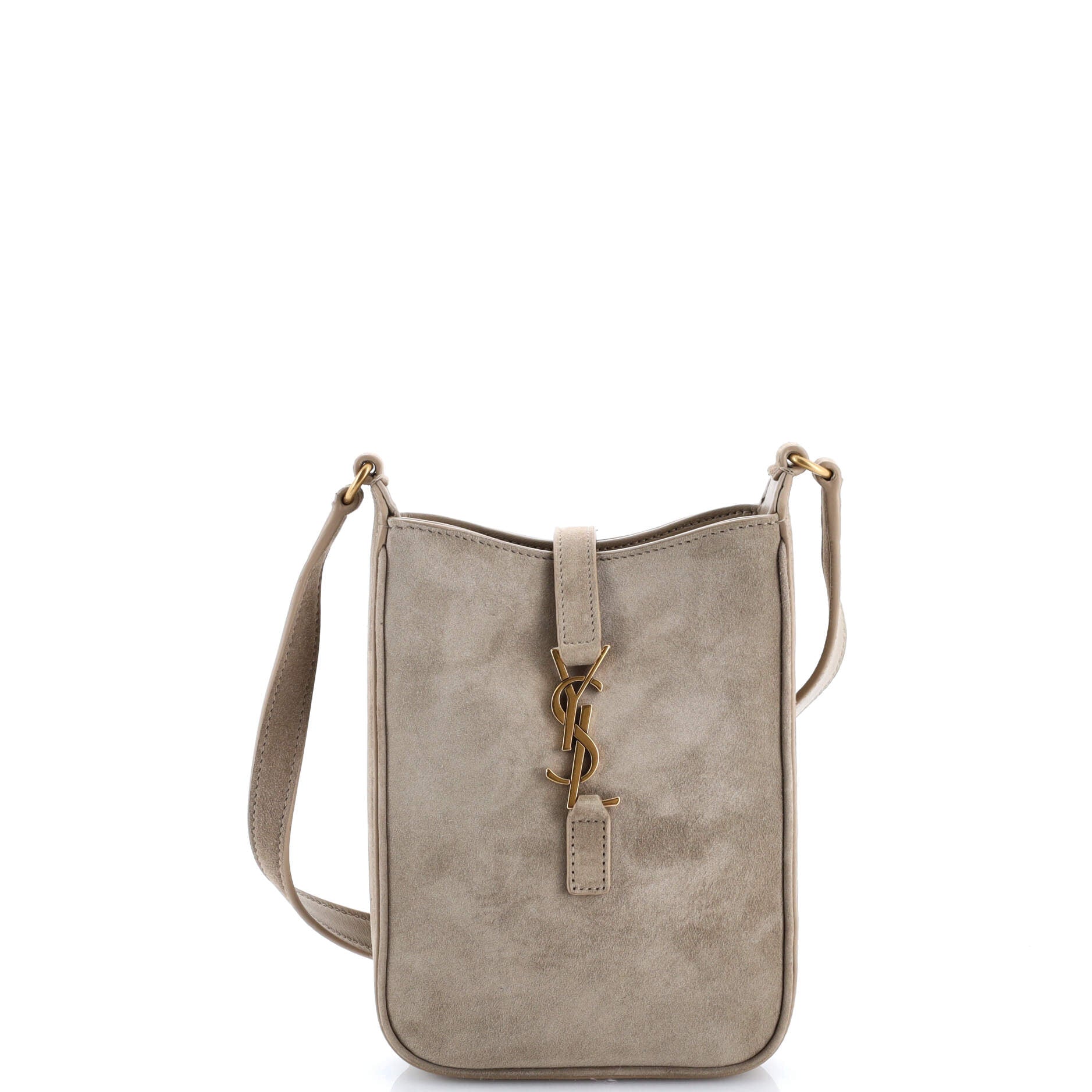Saint Laurent Le 5 a 7 Vertical Shoulder Bag Suede Mini