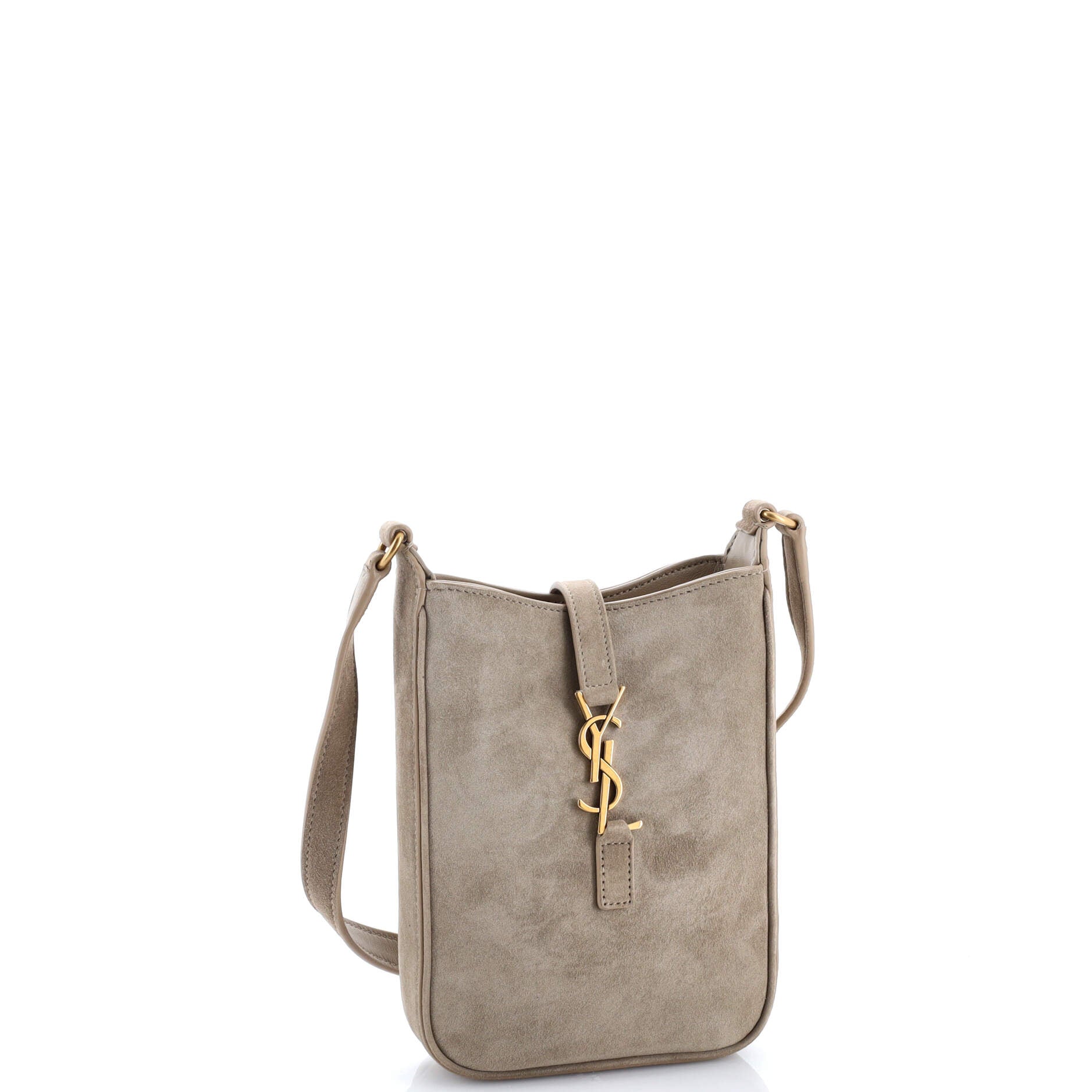 Saint Laurent Le 5 a 7 Vertical Shoulder Bag Suede Mini