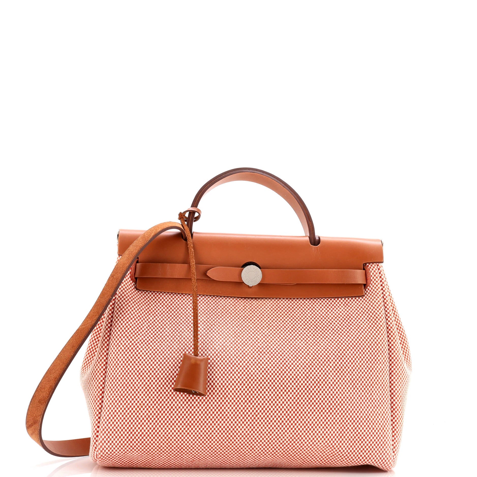 Hermes Herbag Zip Criss Viking Toile and Leather 31