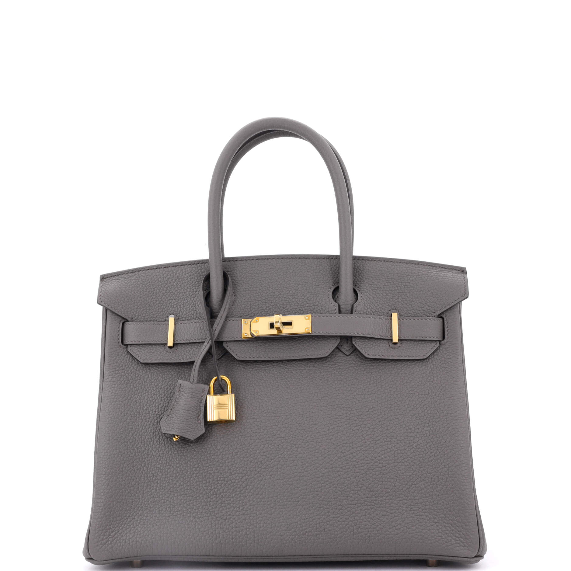 Hermes Birkin Handbag Grey Togo with Rose Gold Hardware 30
