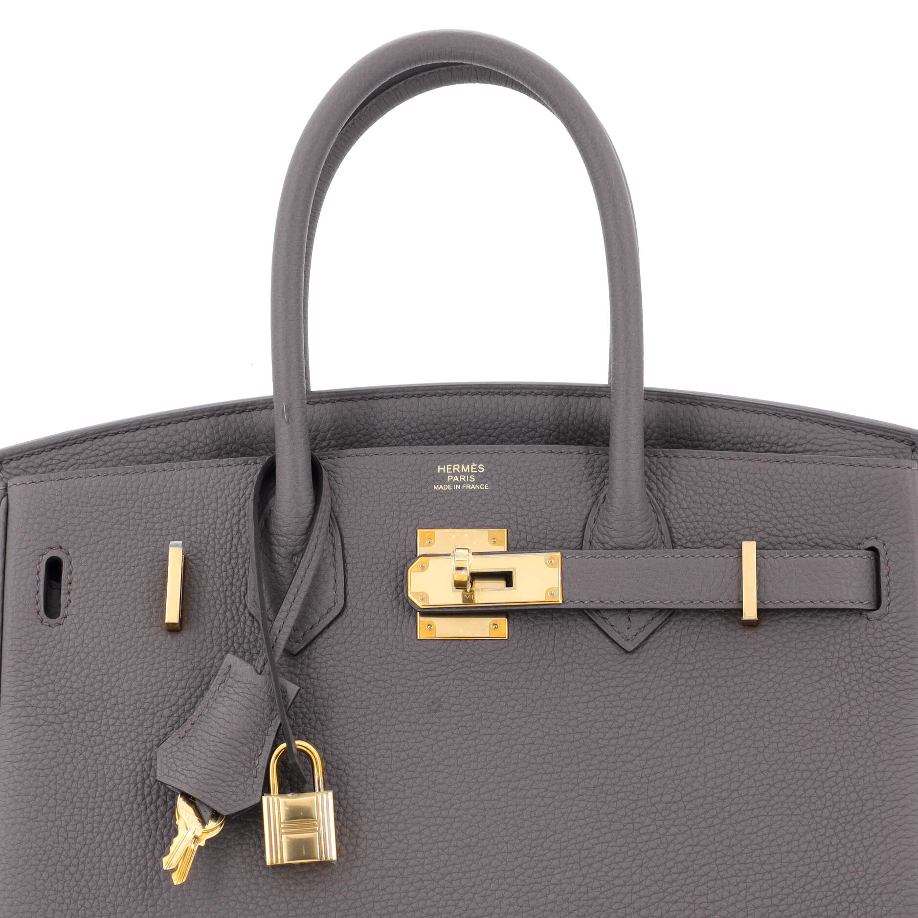 Hermes Birkin Handbag Grey Togo with Rose Gold Hardware 30