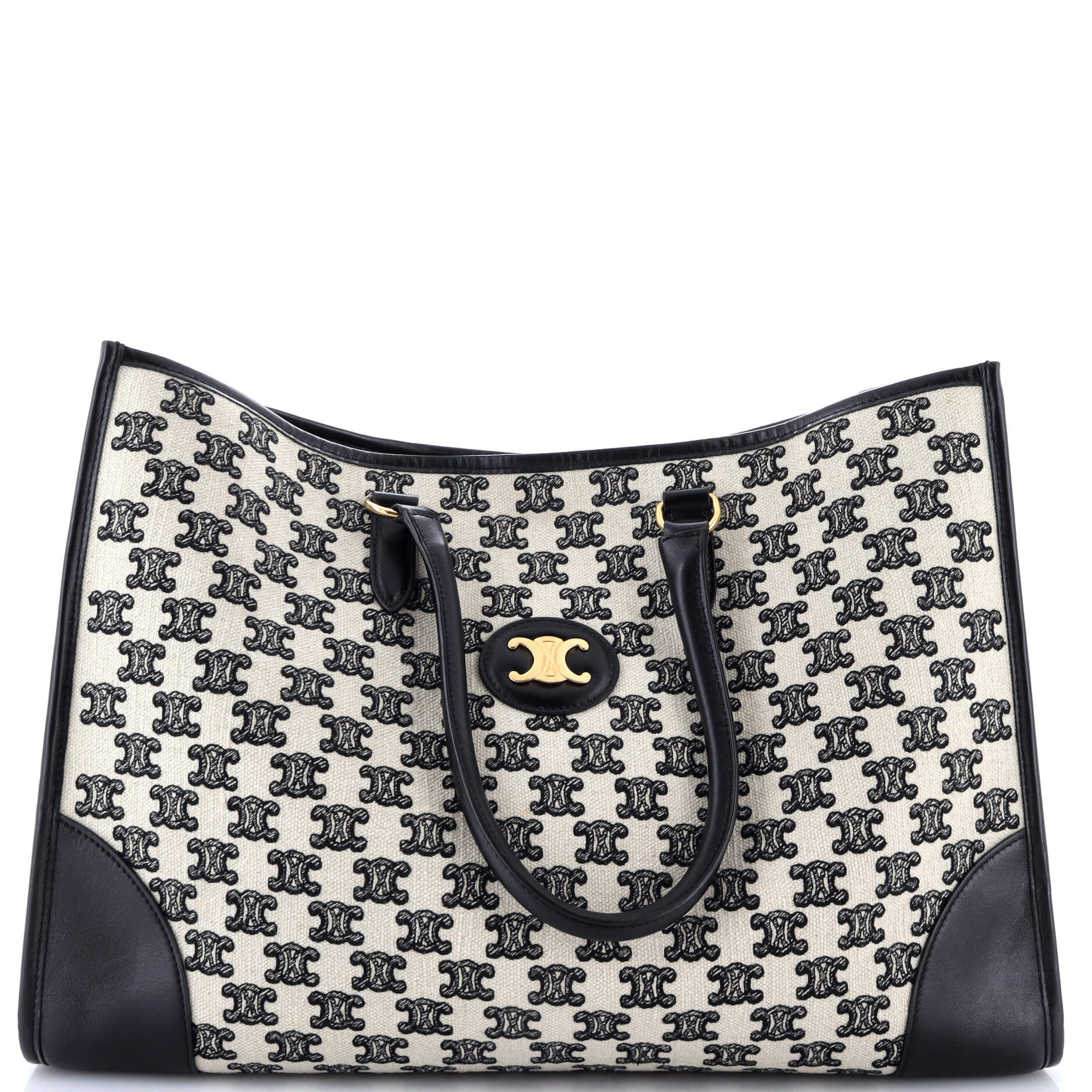 Celine Horizontal Cabas Tote Triomphe Canvas