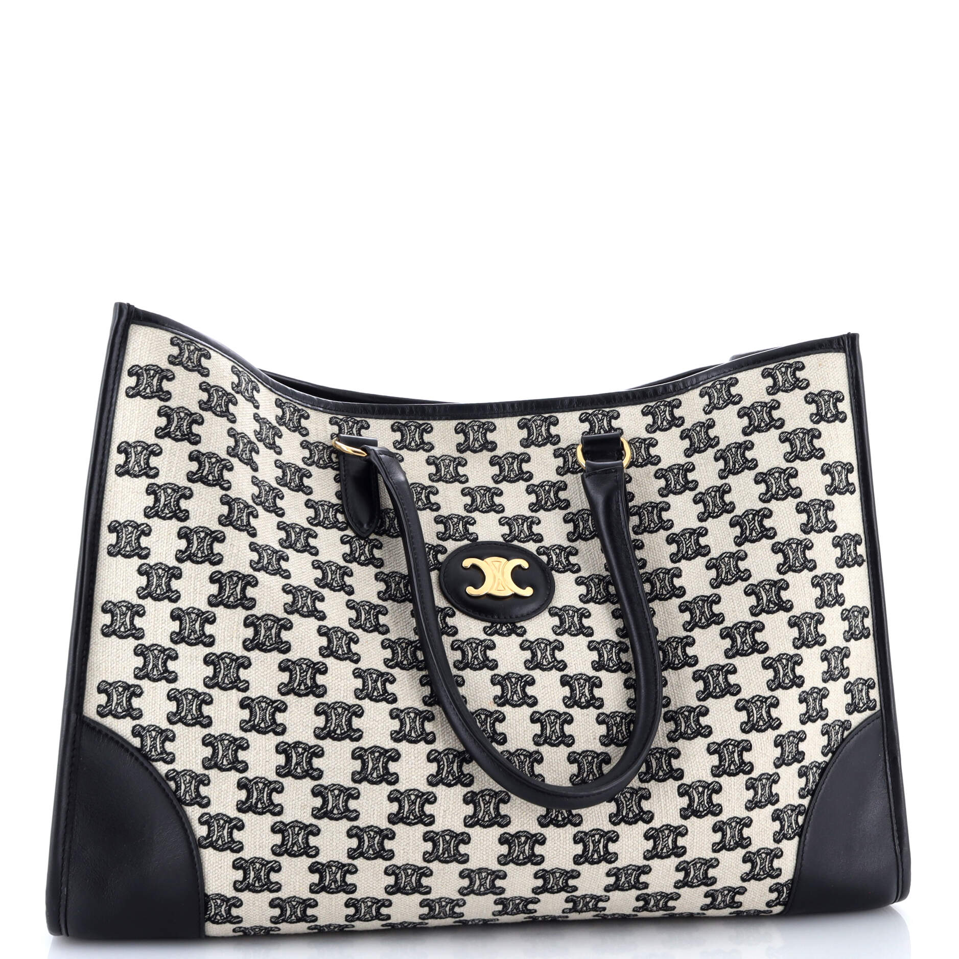 Celine Horizontal Cabas Tote Triomphe Canvas