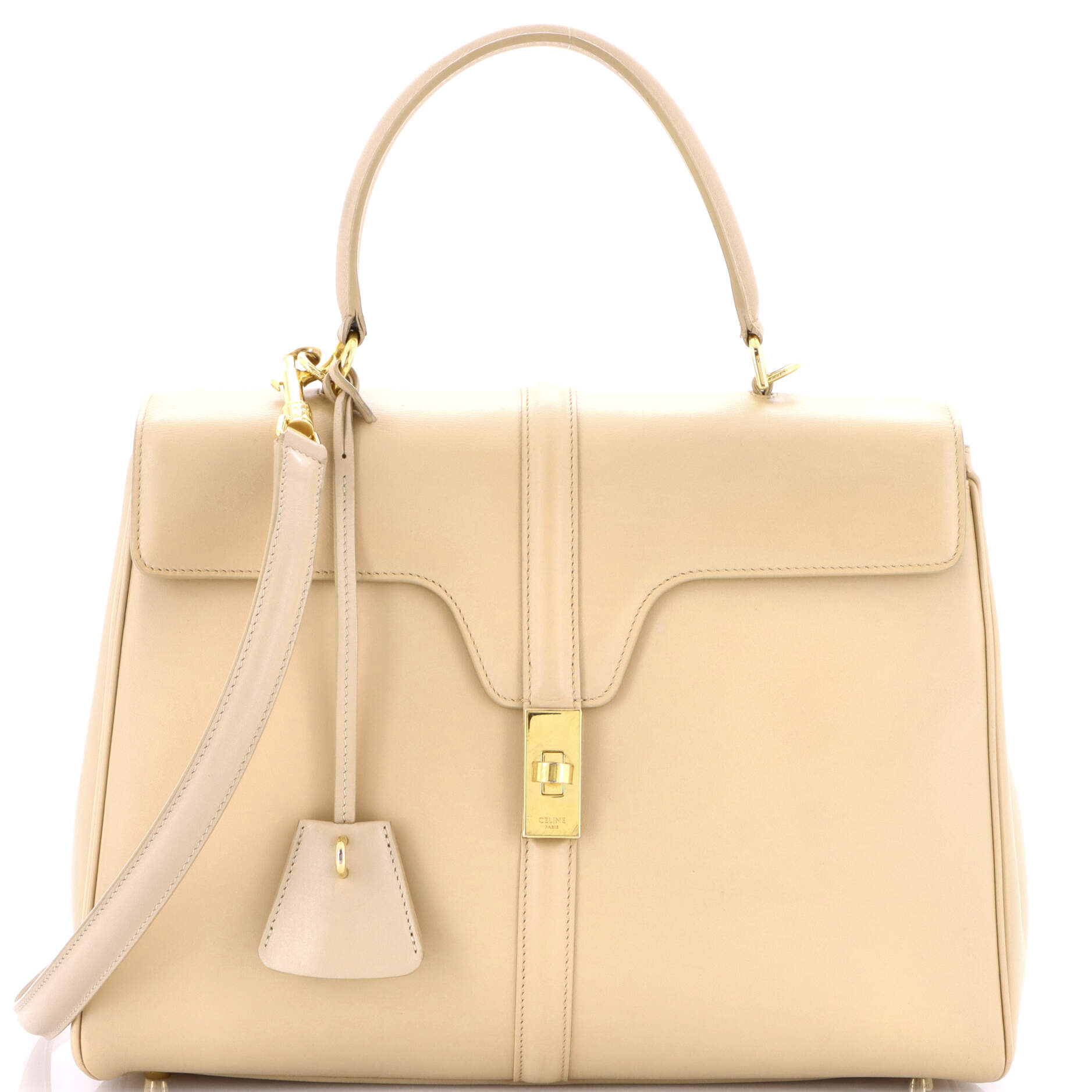 Celine 16 Top Handle Bag Smooth Calfskin Medium