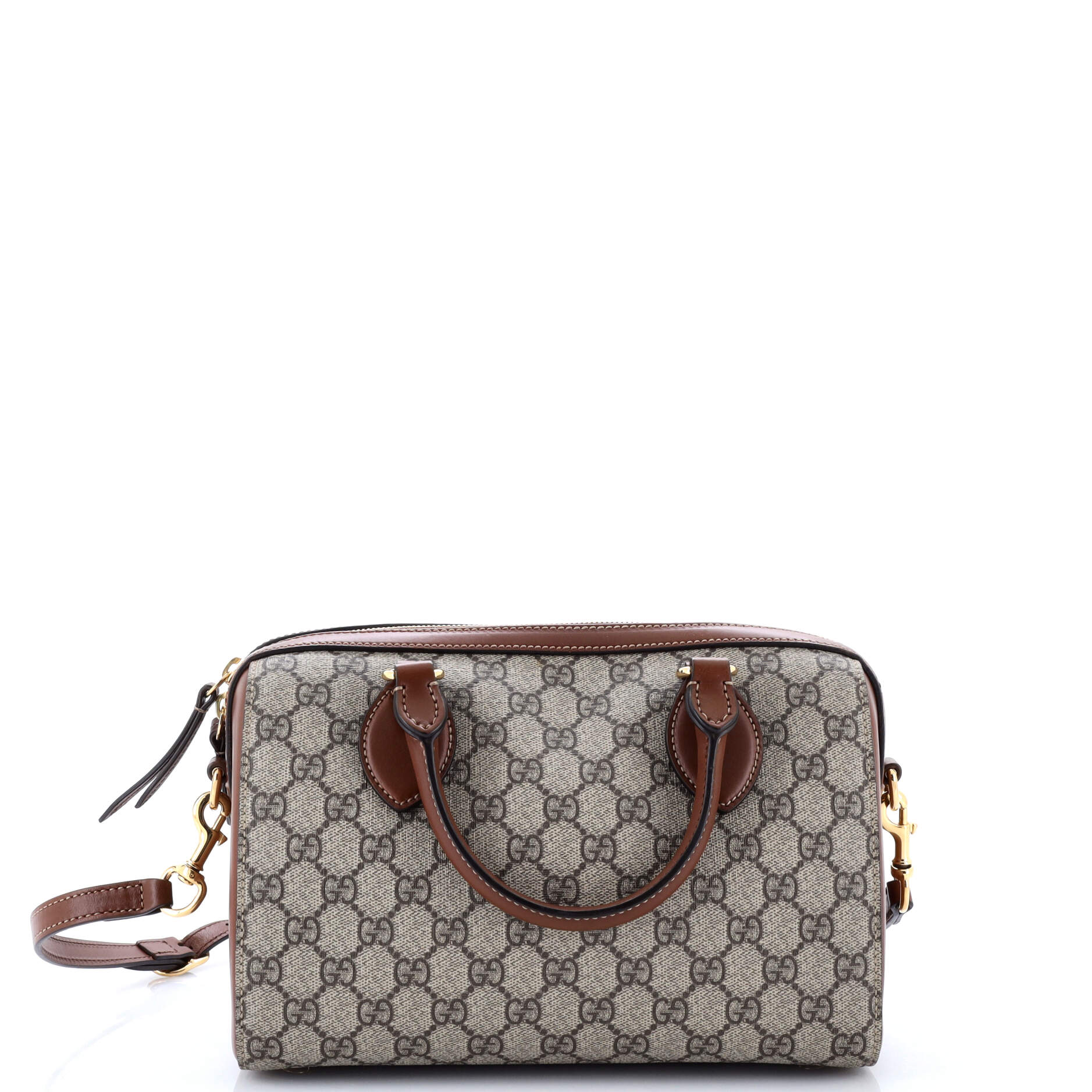 Gucci Convertible Boston Bag GG Coated Canvas and Leather Small
