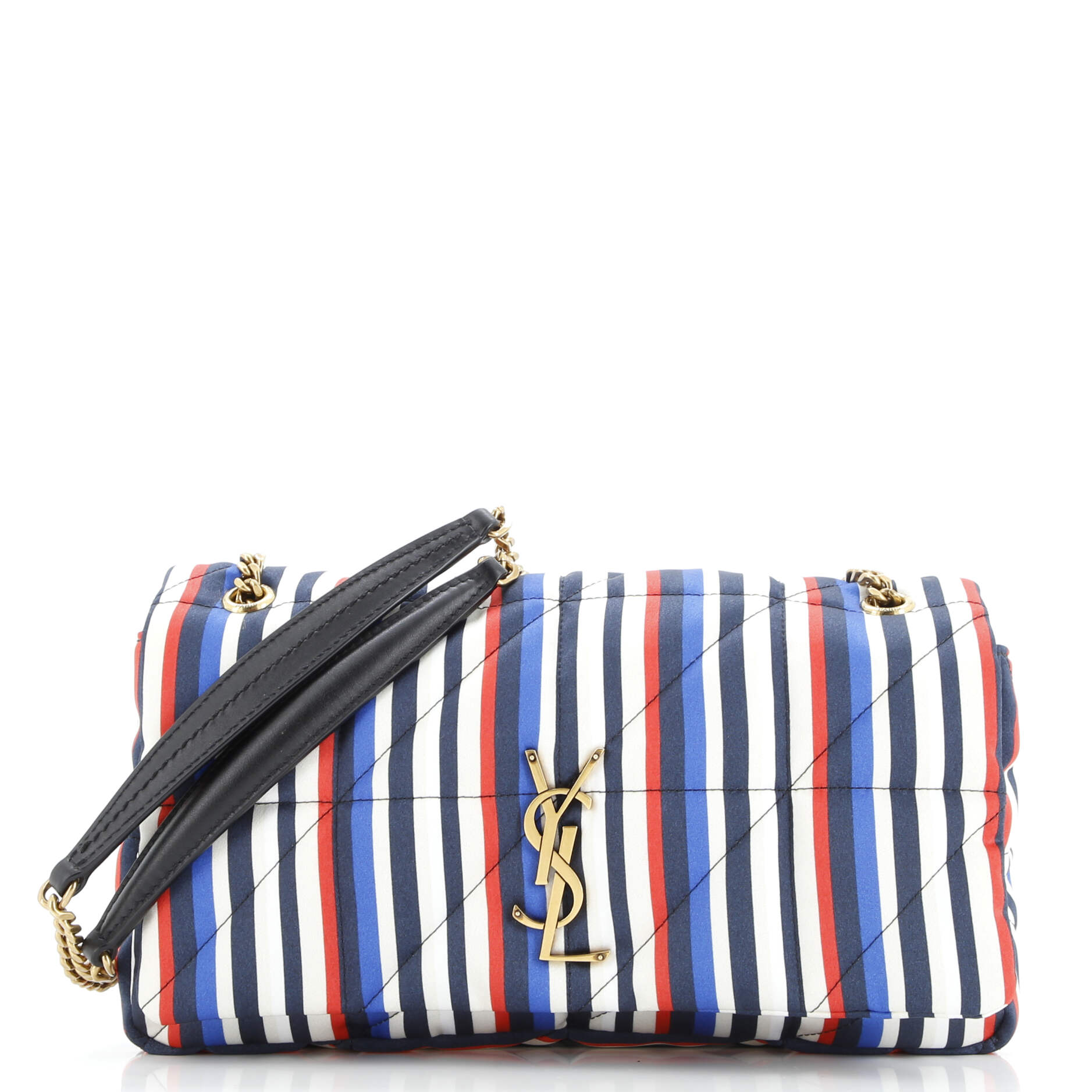 Saint Laurent Jamie Flap Bag Quilted Printed Silk Medium
