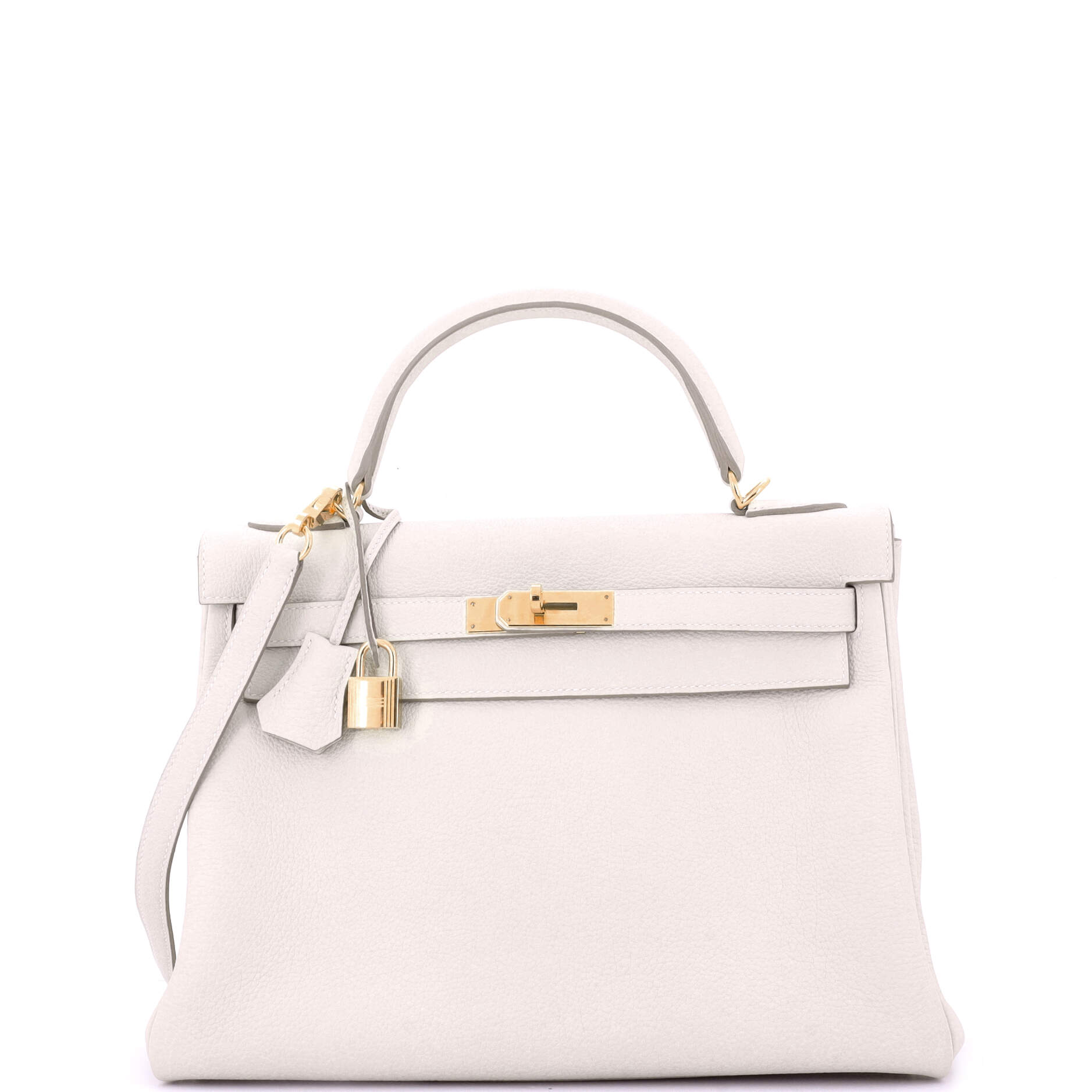 Hermes Kelly Handbag Light Togo with Gold Hardware 32
