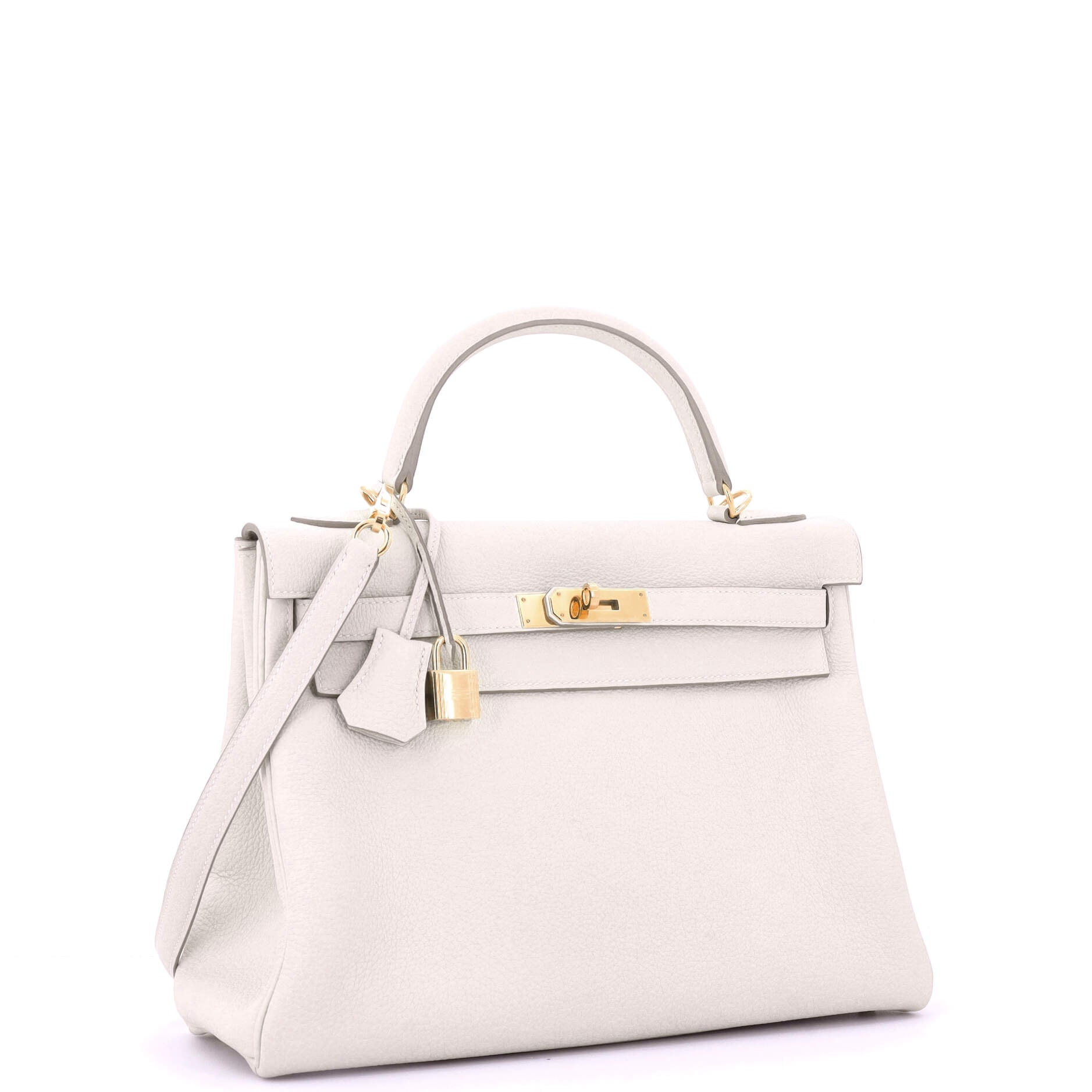 Hermes Kelly Handbag Light Togo with Gold Hardware 32