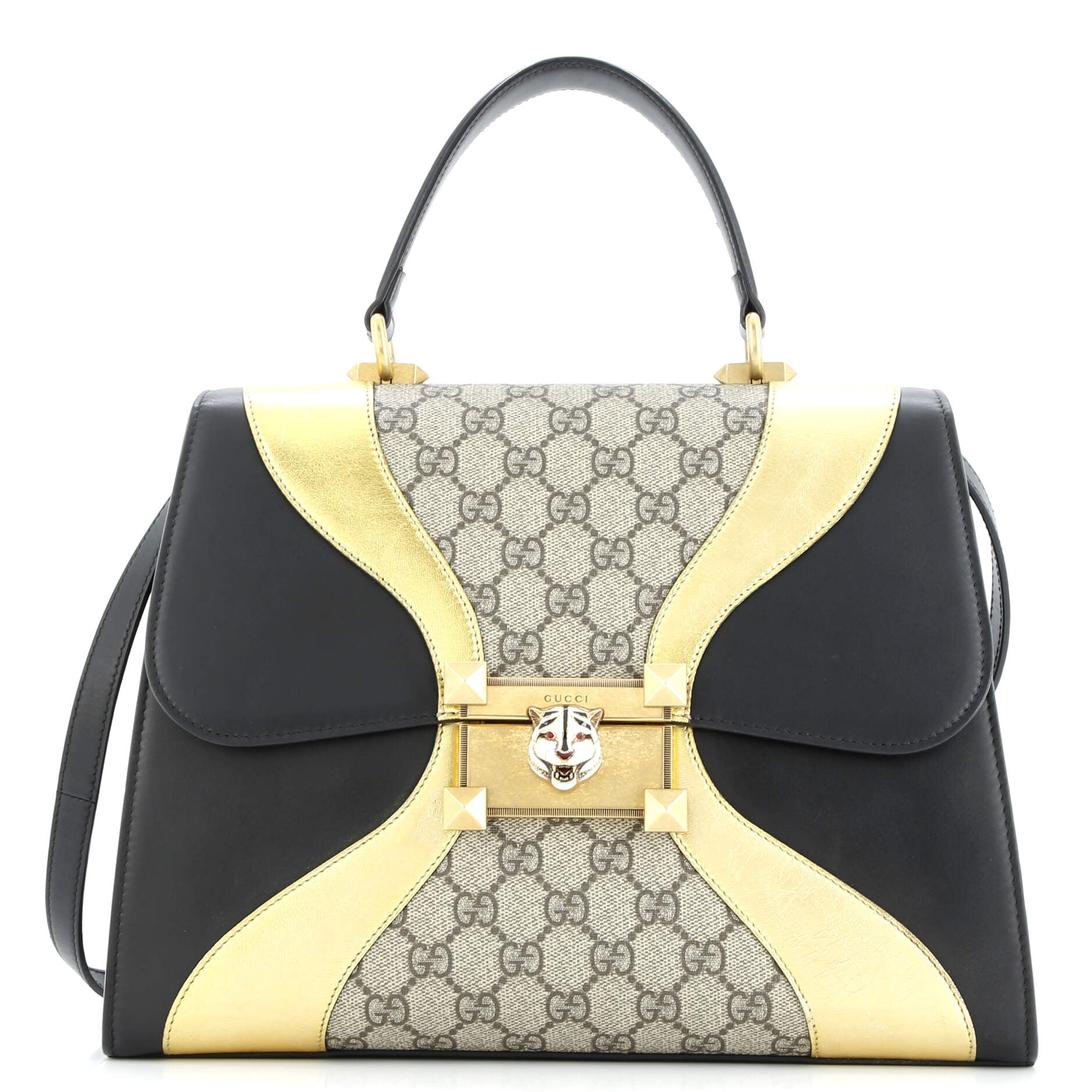 Gucci Osiride Top Handle Bag GG Coated Canvas and Leather Medium