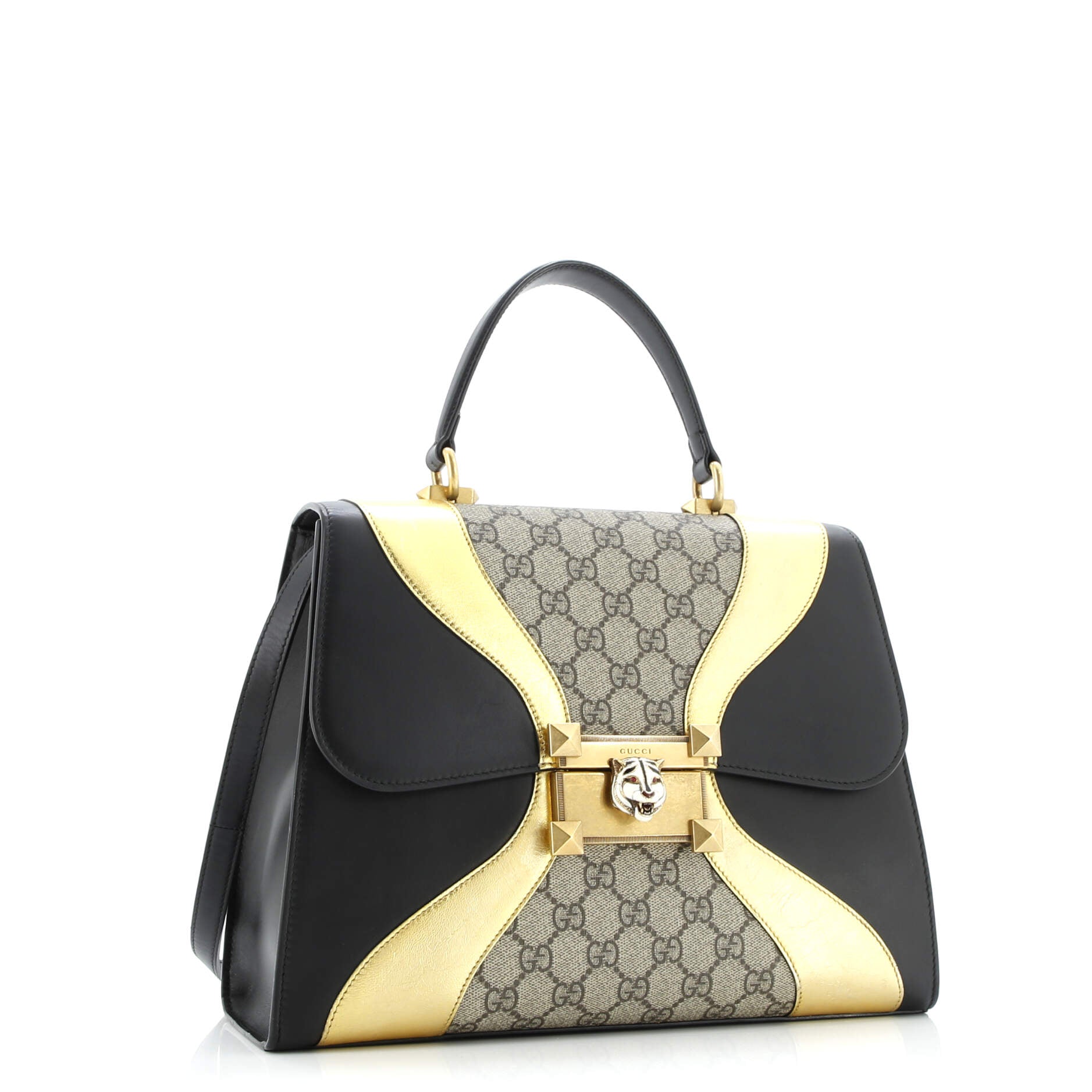 Gucci Osiride Top Handle Bag GG Coated Canvas and Leather Medium