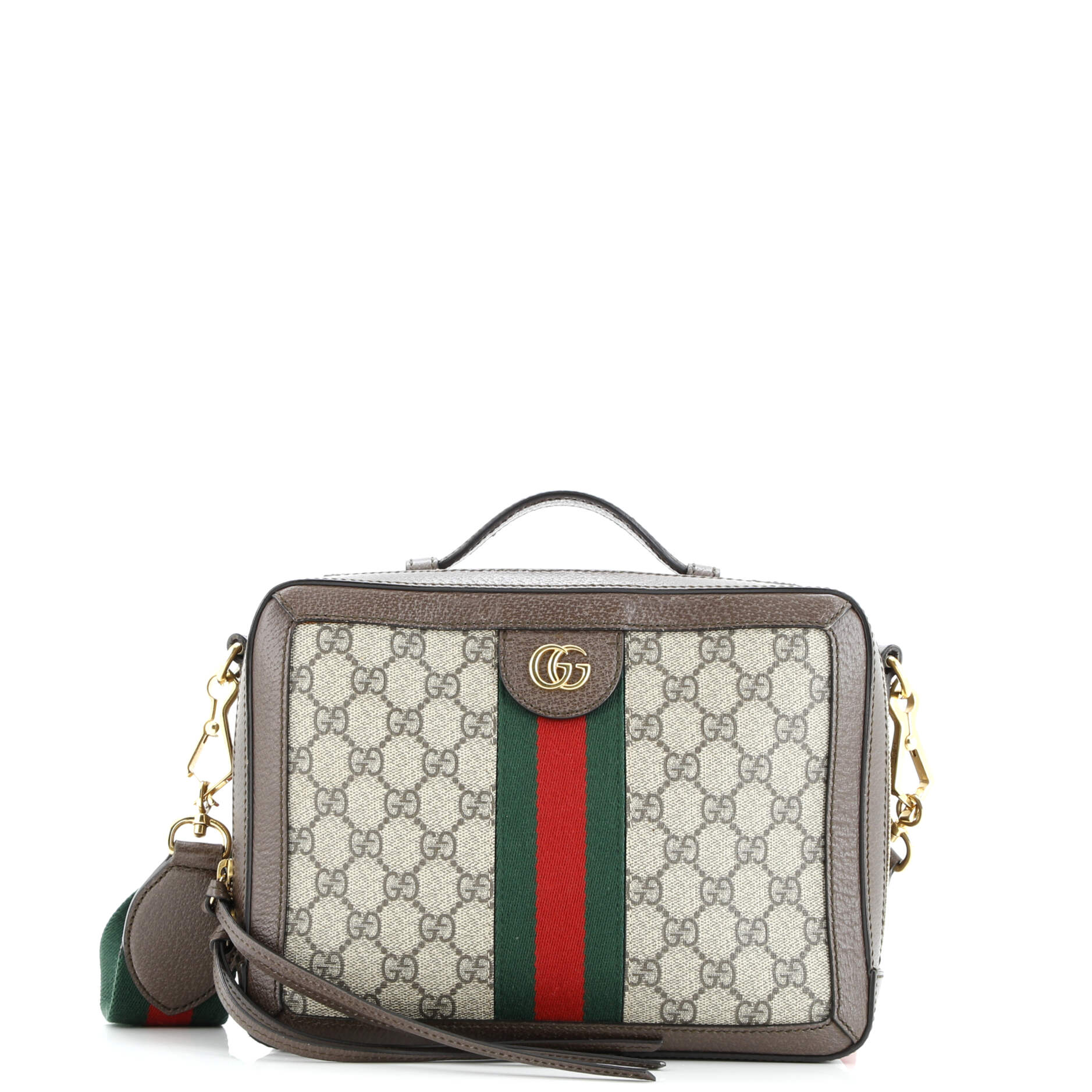 Gucci Ophidia Zip Around Camera Bag GG Coated Canvas Small