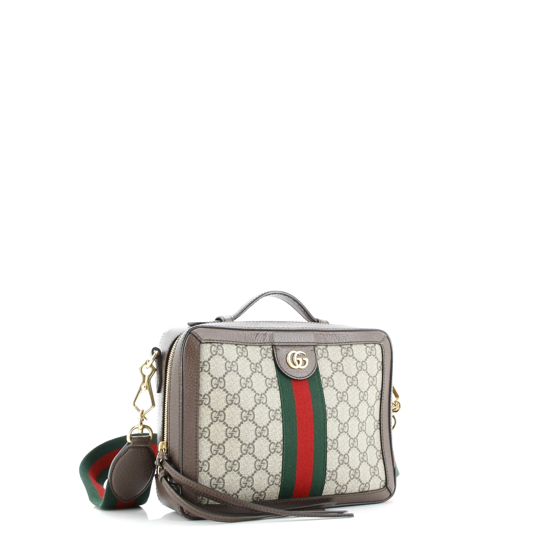 Gucci Ophidia Zip Around Camera Bag GG Coated Canvas Small