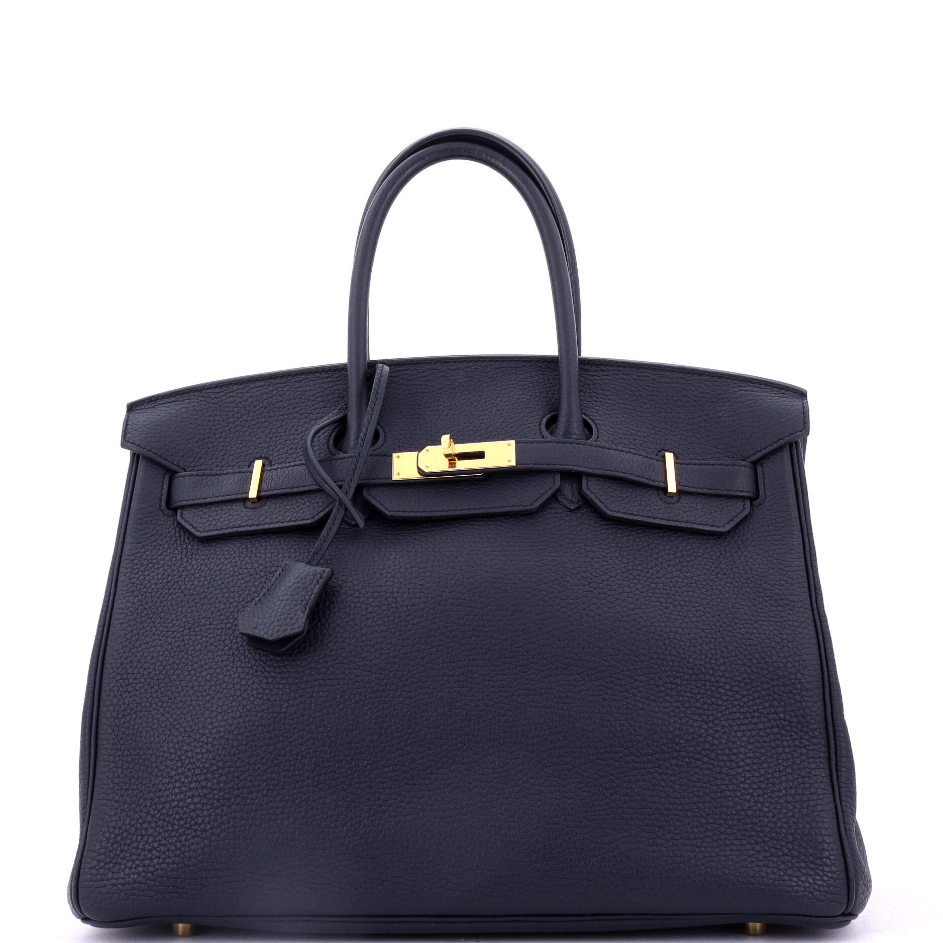 Hermes Birkin Handbag Blue Togo with Gold Hardware 35
